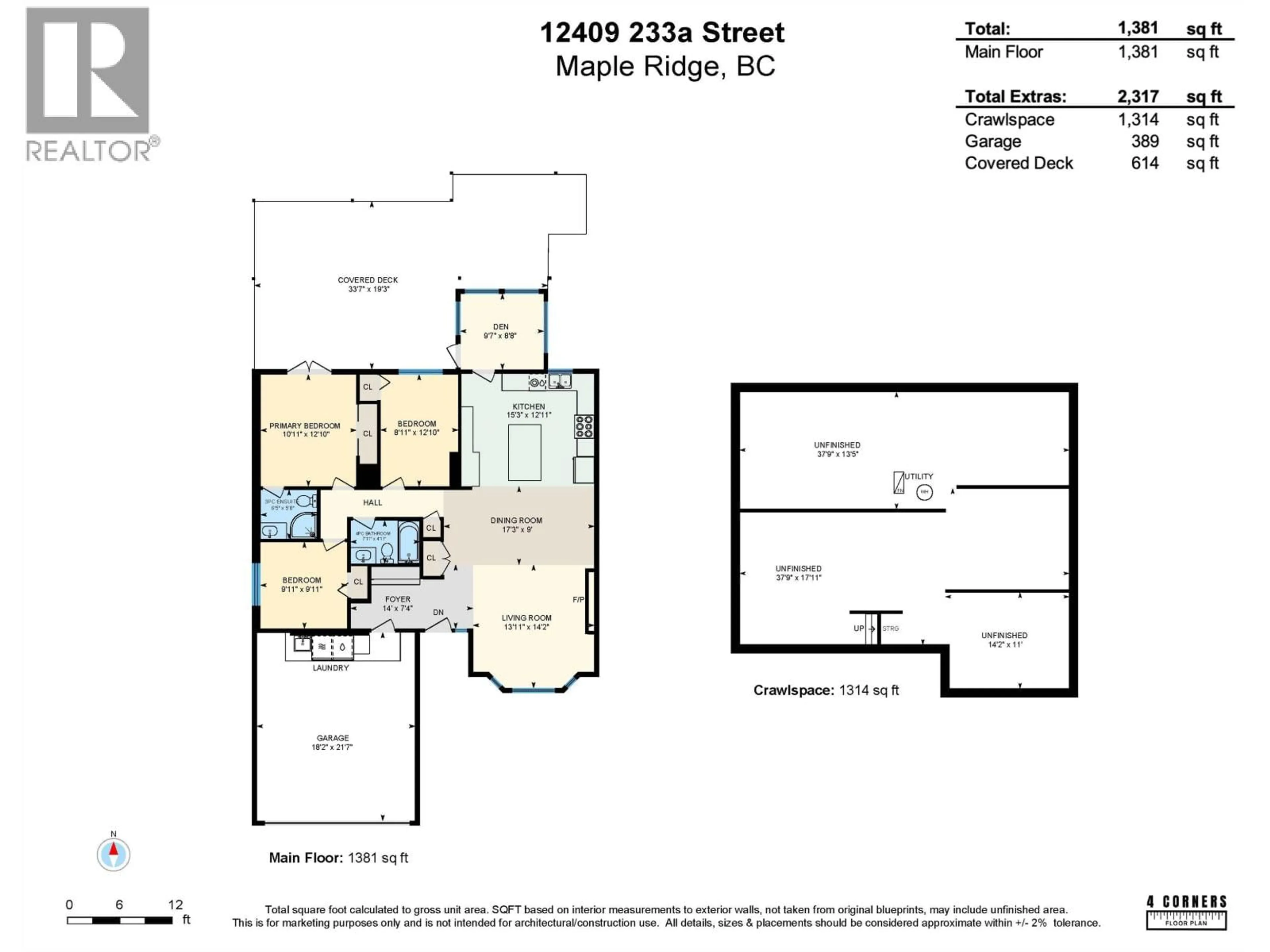 Floor plan for 12409 233A STREET, Maple Ridge British Columbia V2X0N1