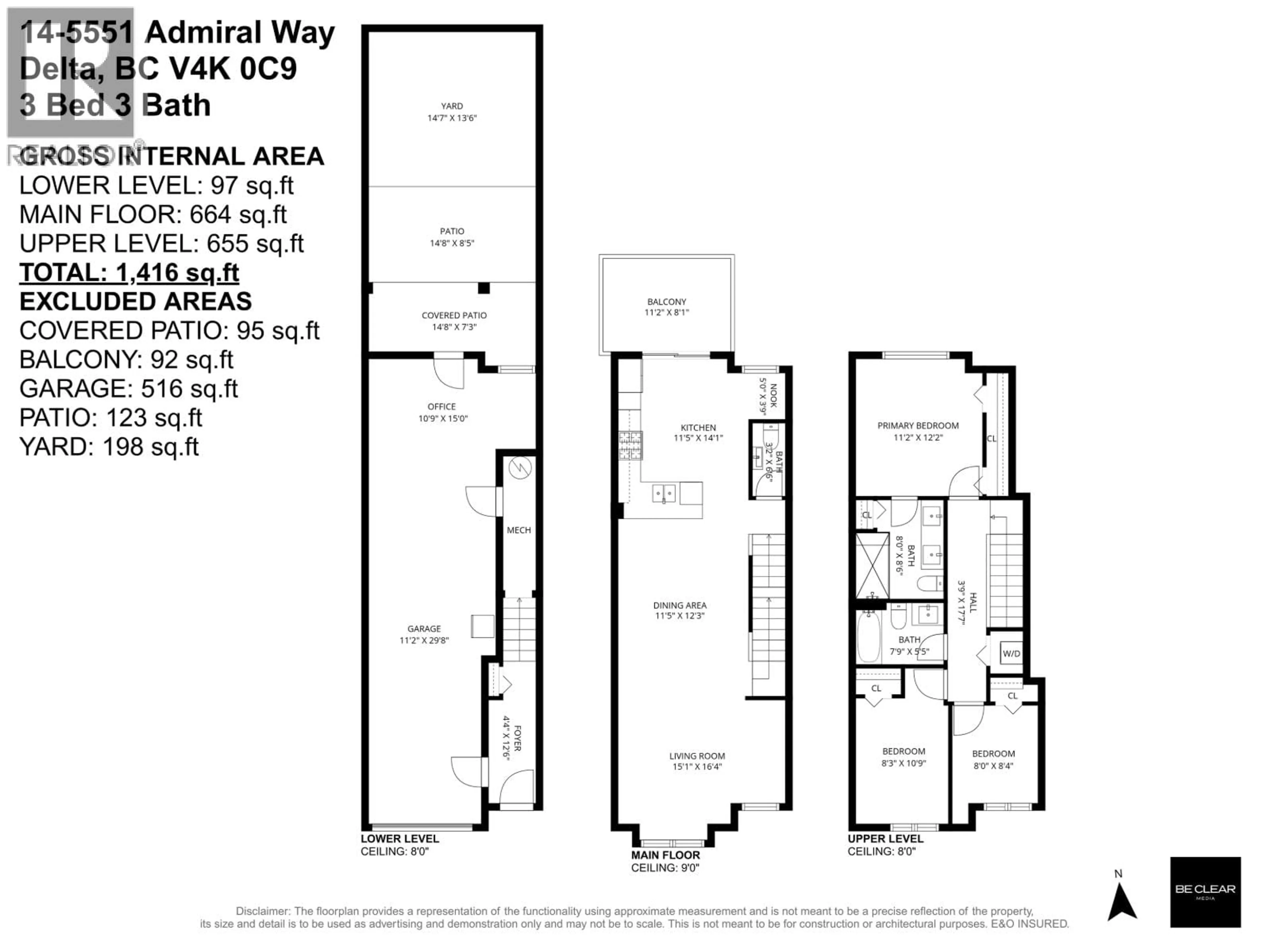 Floor plan for 14 - 5551 ADMIRAL WAY, Delta British Columbia V4K0C9