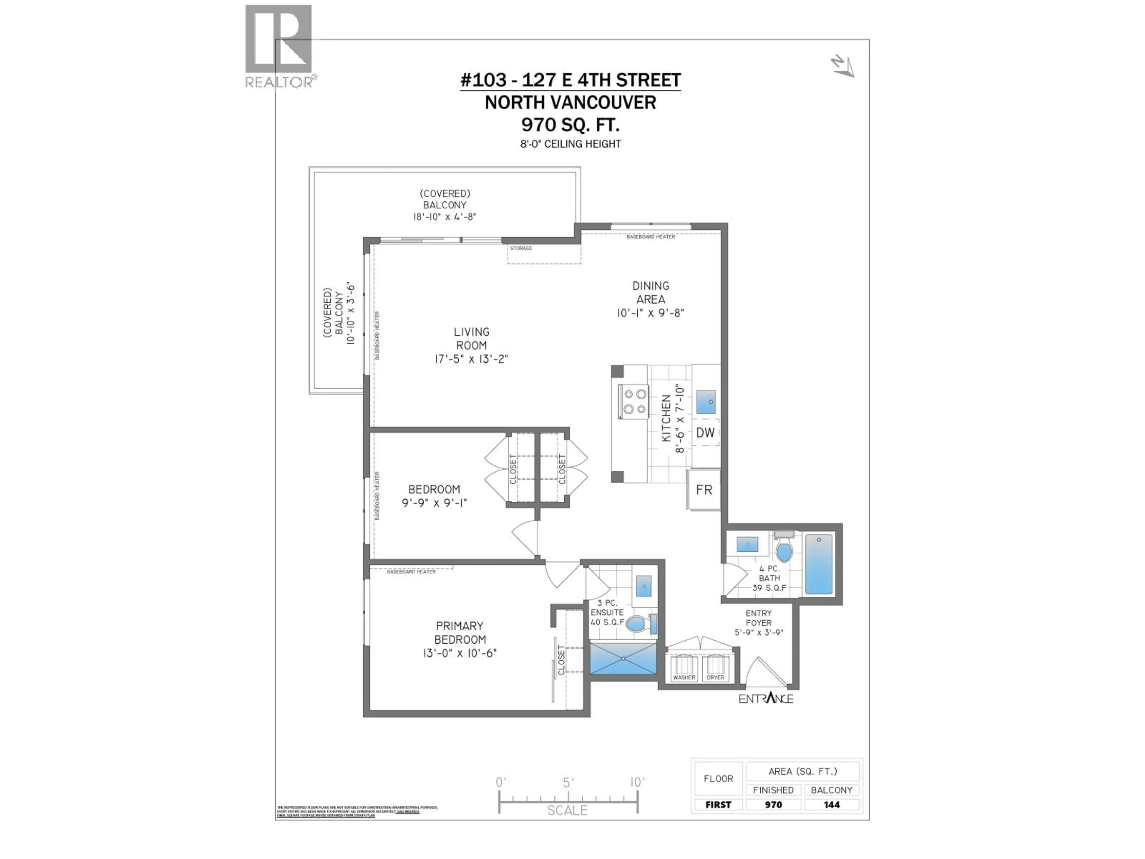 Floor plan for 103 - 127 4TH STREET, North Vancouver British Columbia V7L1H7