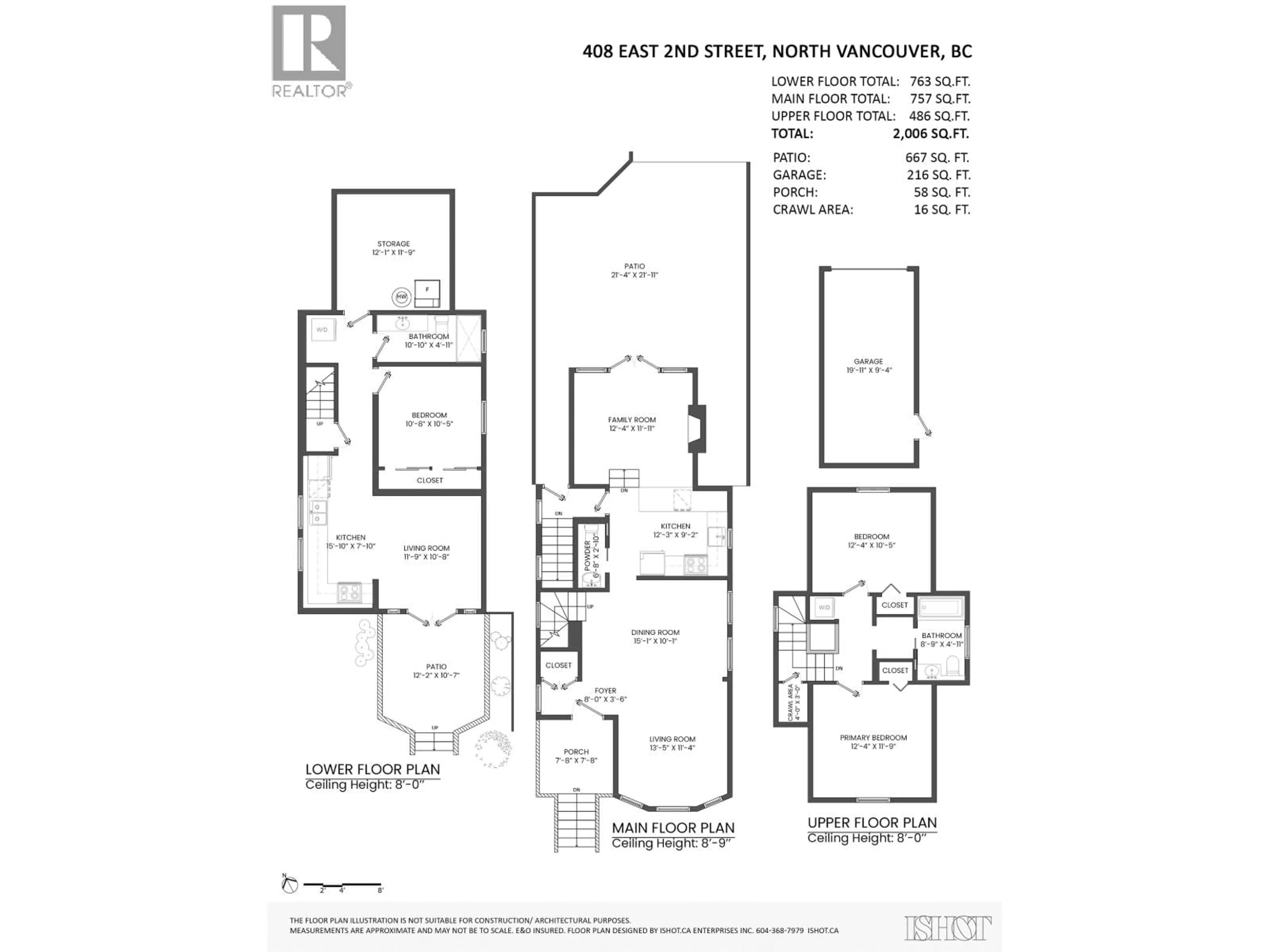 Floor plan for 408 2ND STREET, North Vancouver British Columbia V7L1C8
