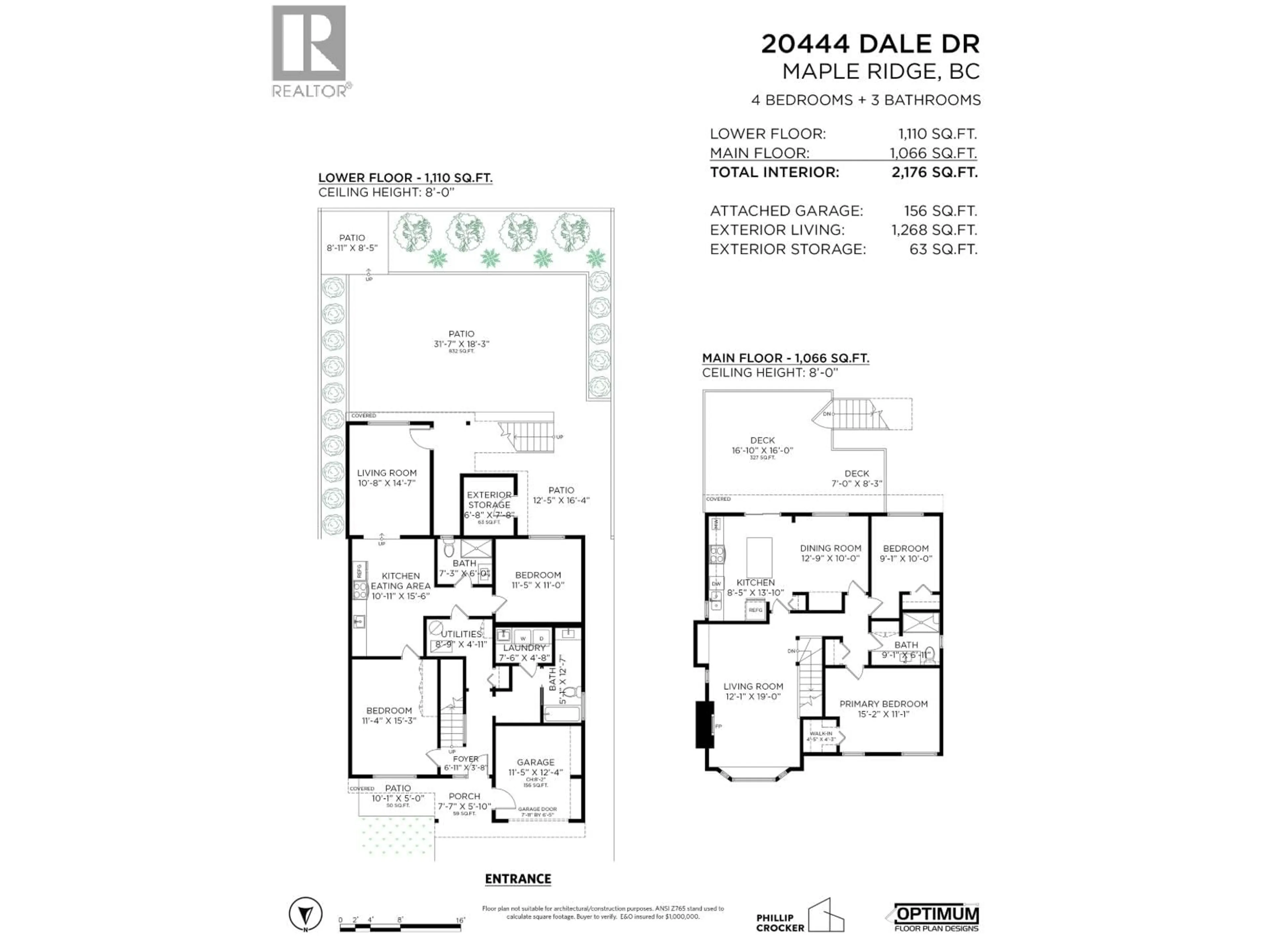 Floor plan for 20444 DALE DRIVE, Maple Ridge British Columbia V2X8V9