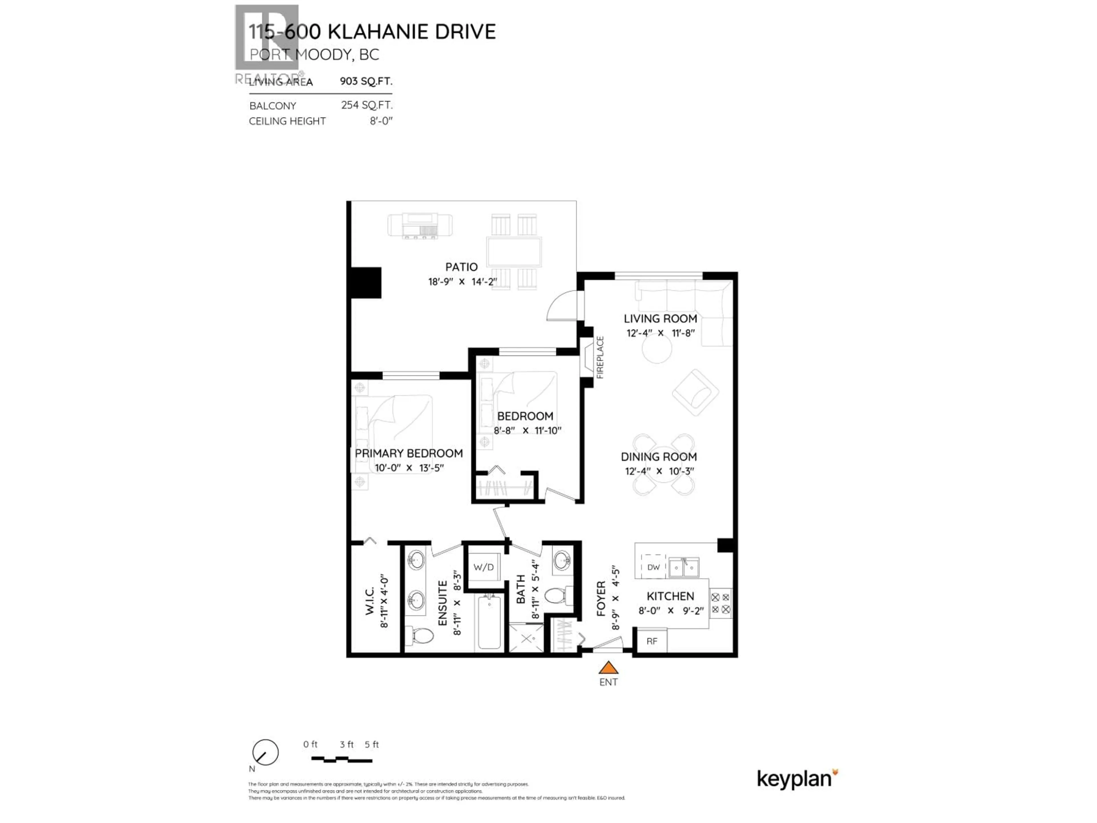 Floor plan for 115 - 600 KLAHANIE DRIVE, Port Moody British Columbia V3H5L2
