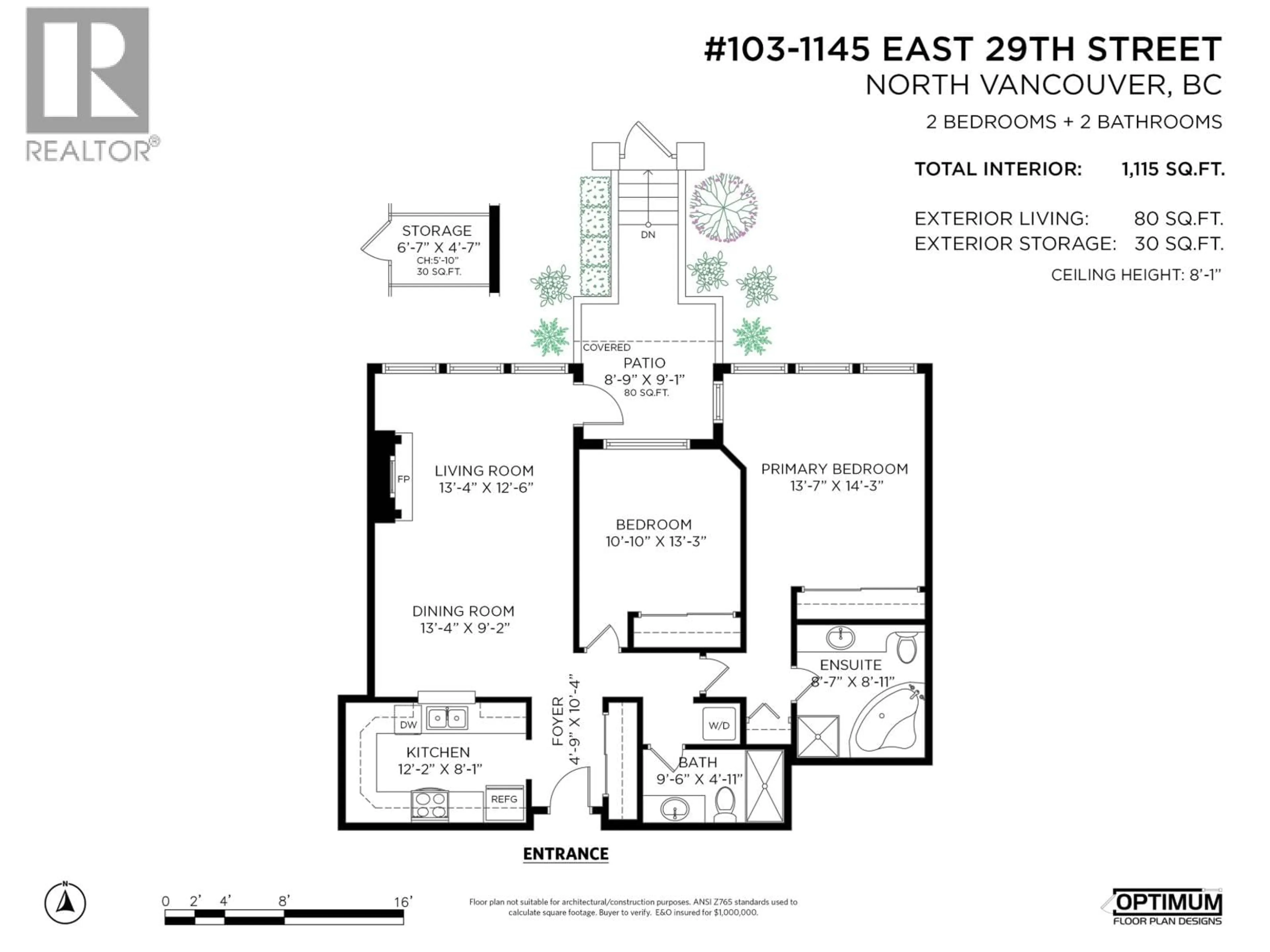 Floor plan for 103 - 1145 29TH STREET, North Vancouver British Columbia V7K1C3