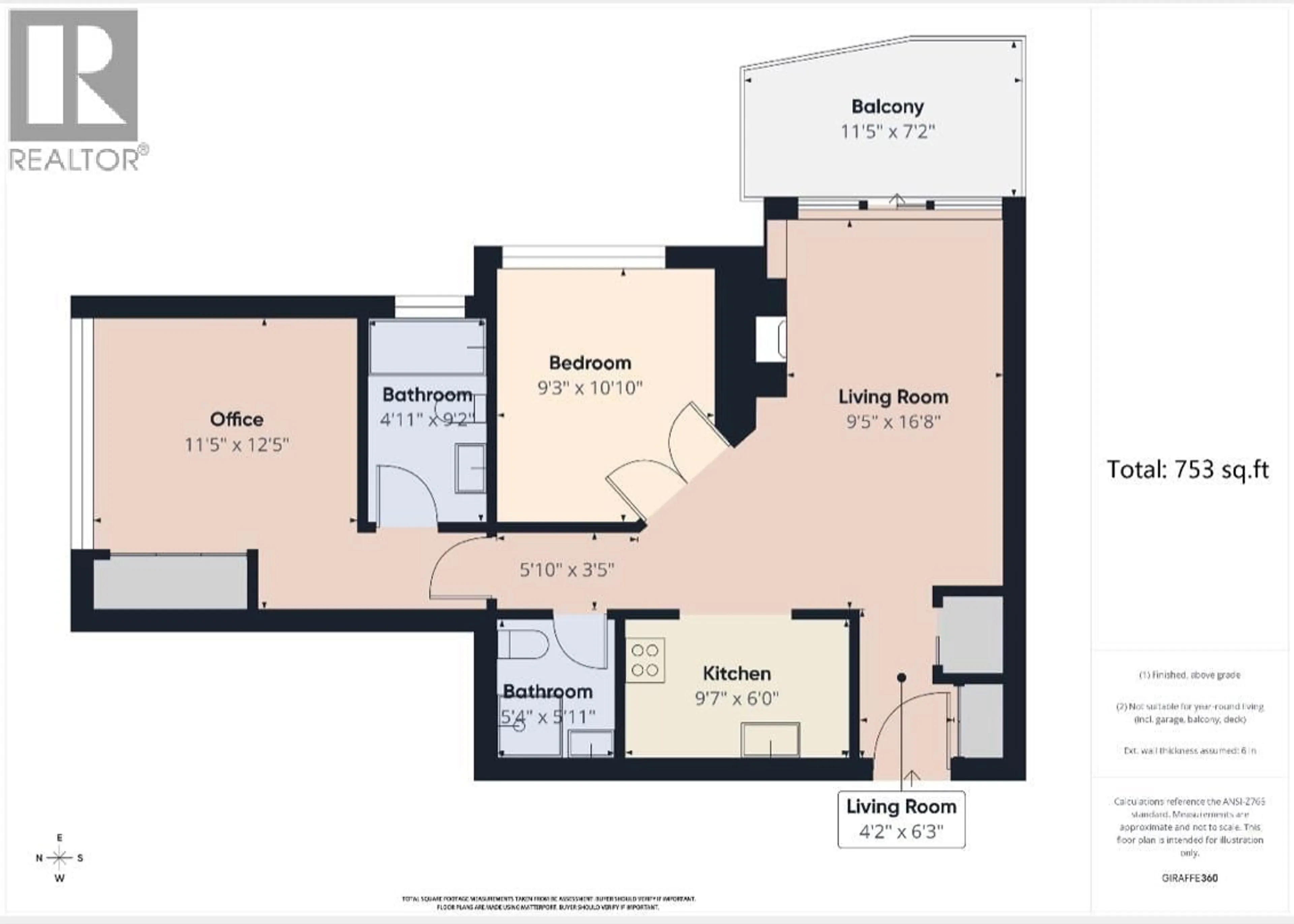 Floor plan for 501 - 6611 SOUTHOAKS CRESCENT, Burnaby British Columbia V5E4L5