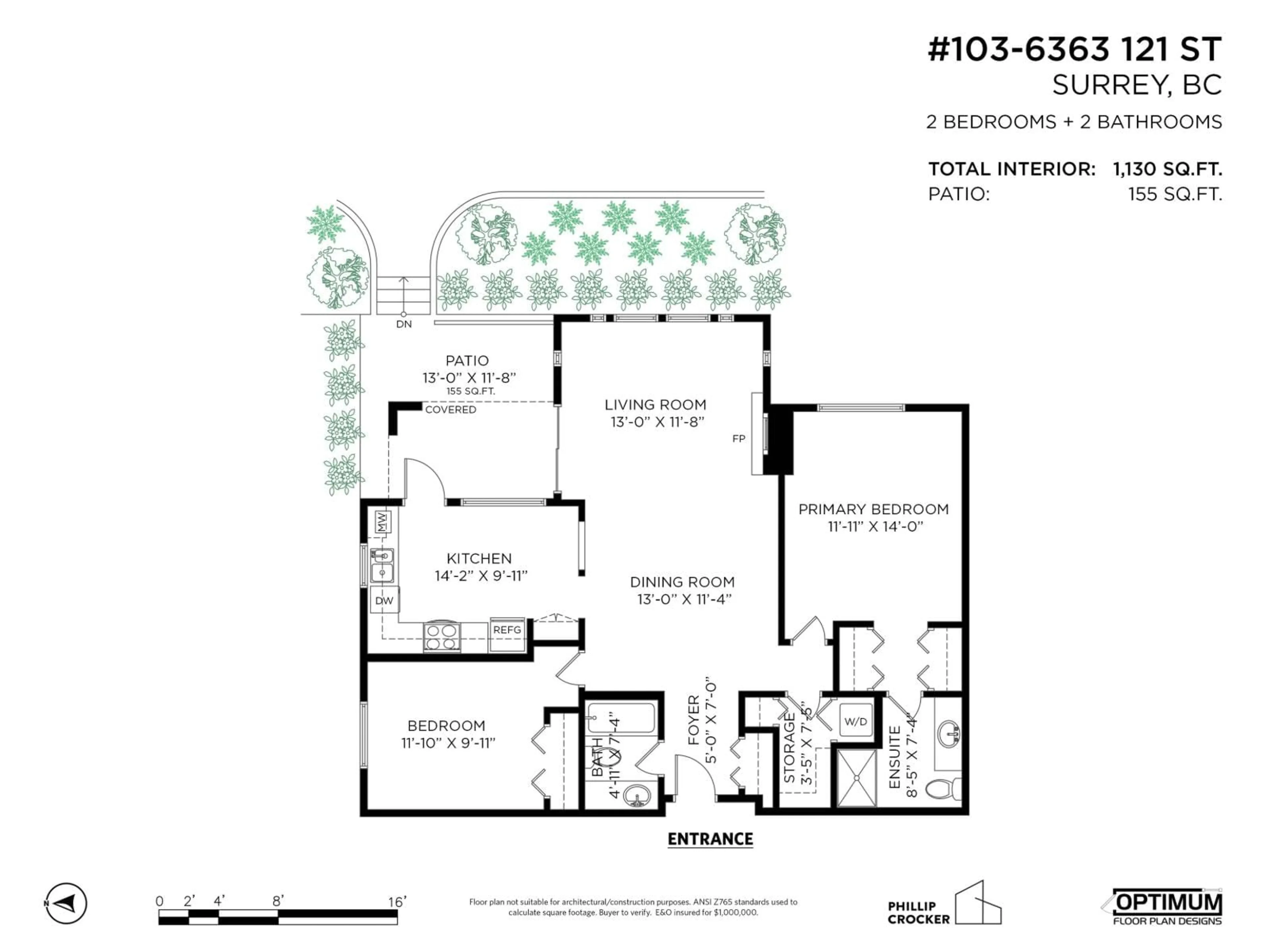 Floor plan for 103 - 6363 121 STREET, Surrey British Columbia V3X3K6
