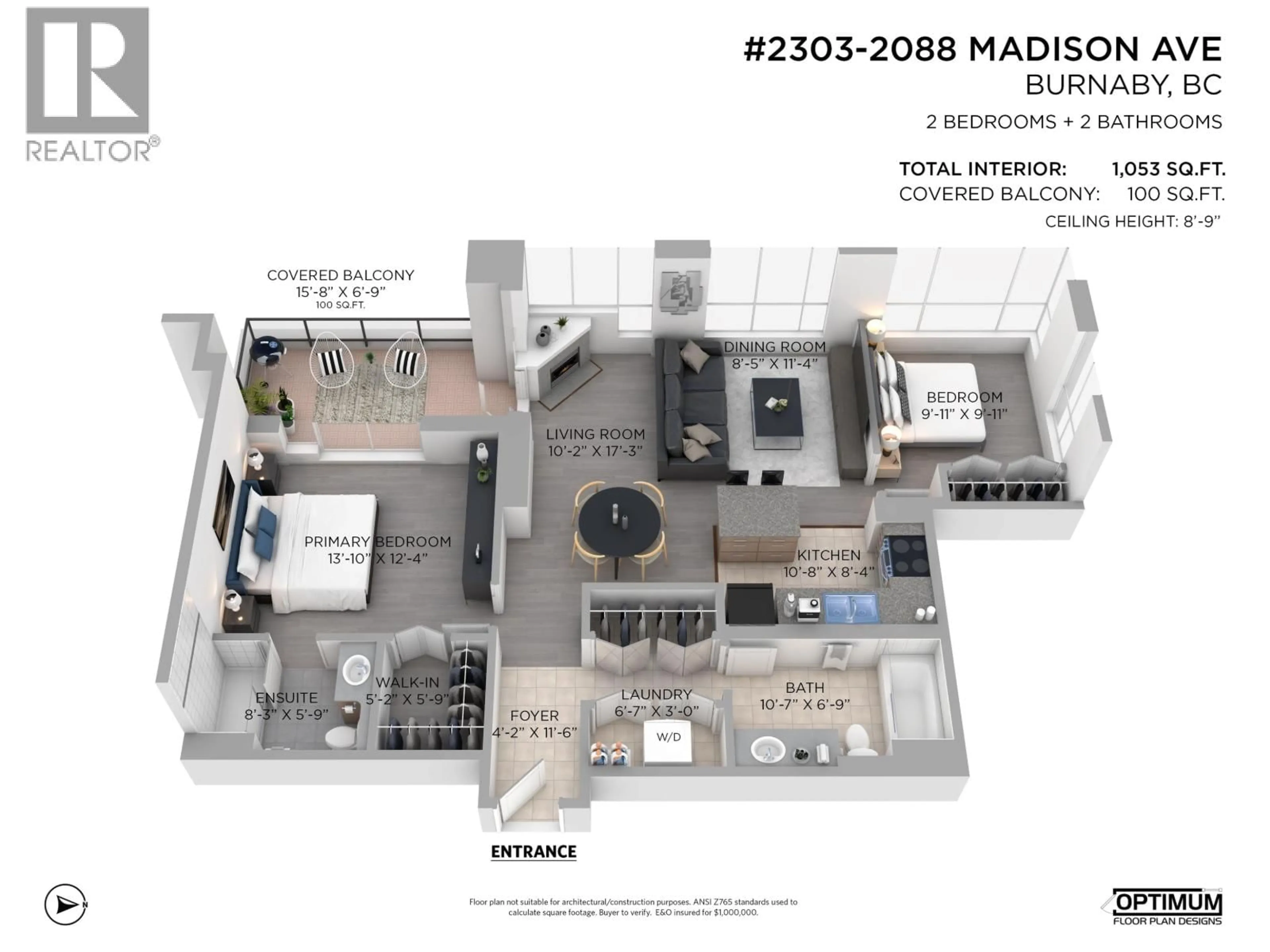 Floor plan for 2303 - 2088 MADISON AVENUE, Burnaby British Columbia V5C6T5