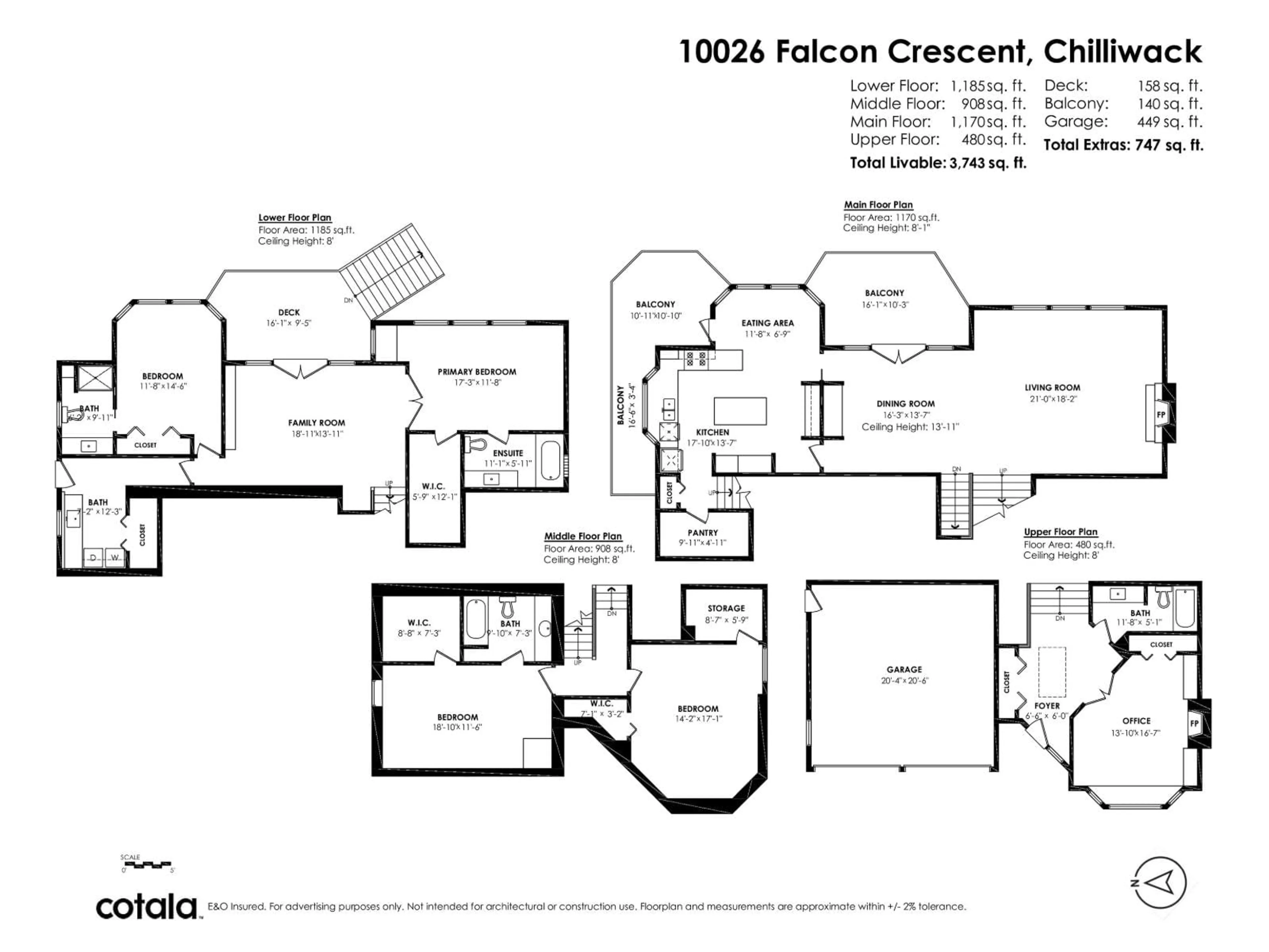 Floor plan for 10026 FALCON CRESCENT, Chilliwack British Columbia V2P7R3
