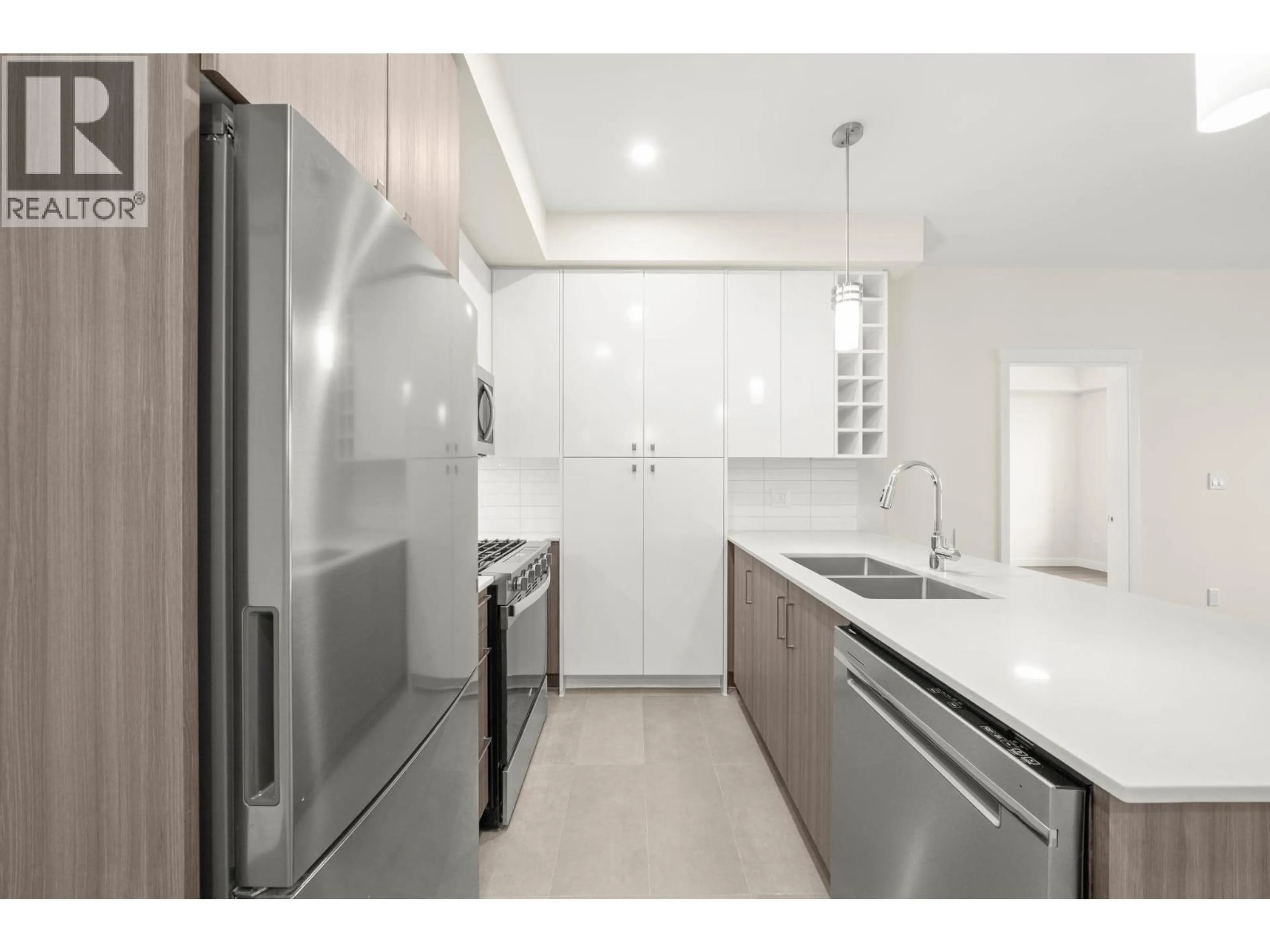 Standard kitchen, ceramic/tile floor for 203 - 23222 GILLEY ROAD, Richmond British Columbia V6V0C8