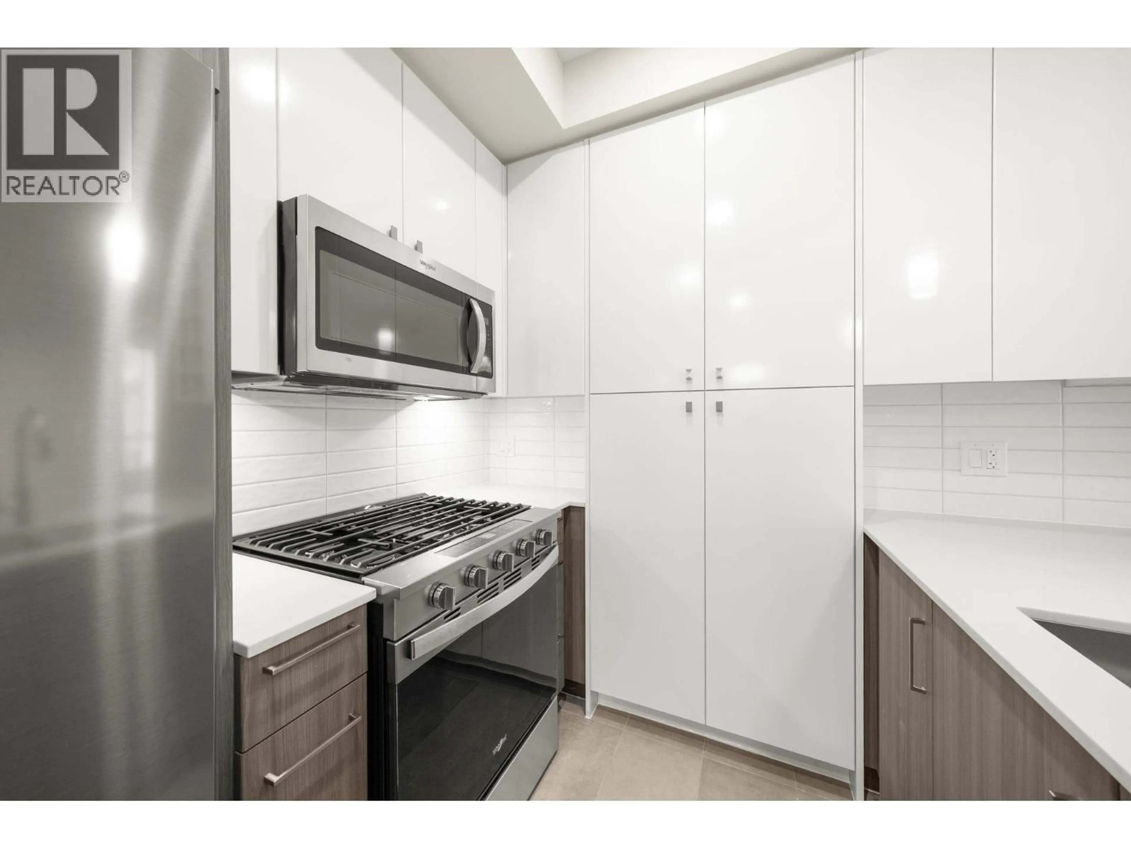 Standard kitchen, ceramic/tile floor for 203 - 23222 GILLEY ROAD, Richmond British Columbia V6V0C8