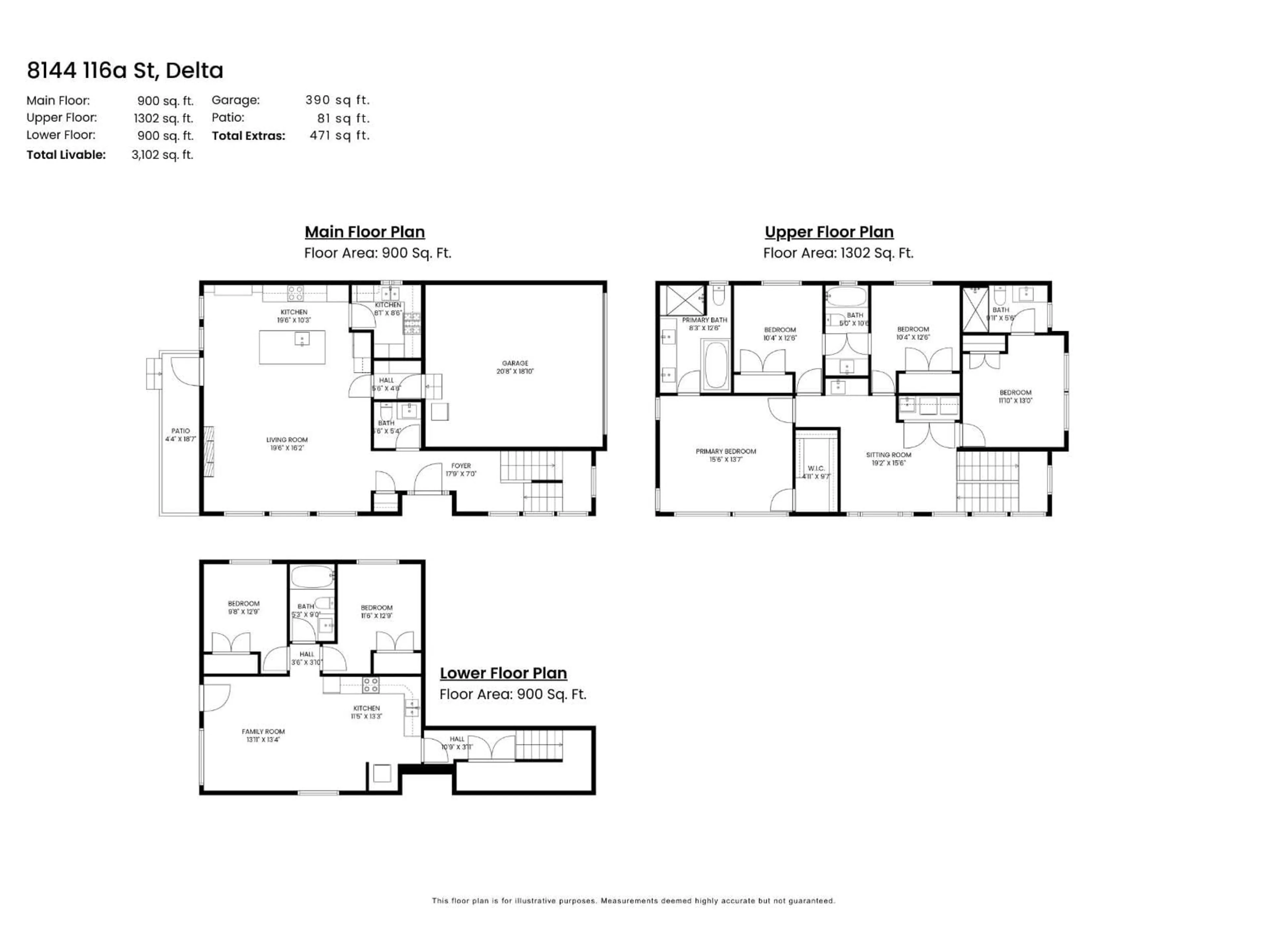 Floor plan for 8144 116A STREET, Delta British Columbia V4C5Y8