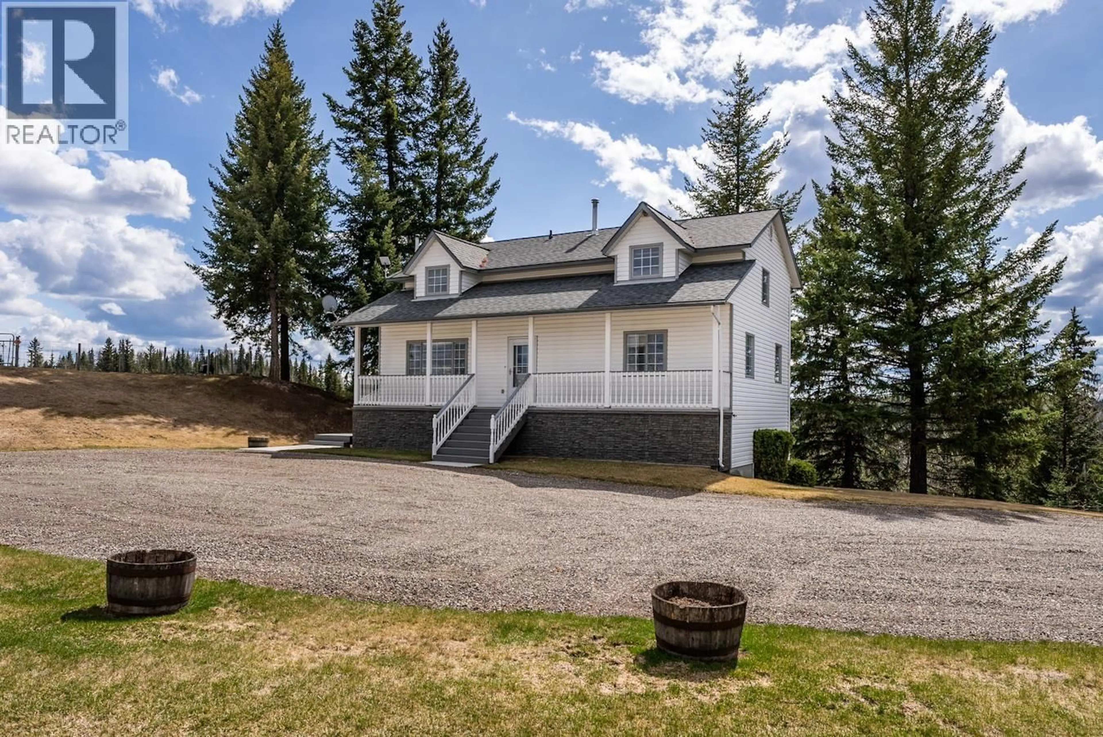 A pic from outside/outdoor area/front of a property/back of a property/a pic from drone, mountain view for 14195 WESTBE ROAD, Prince George British Columbia V2N5C2