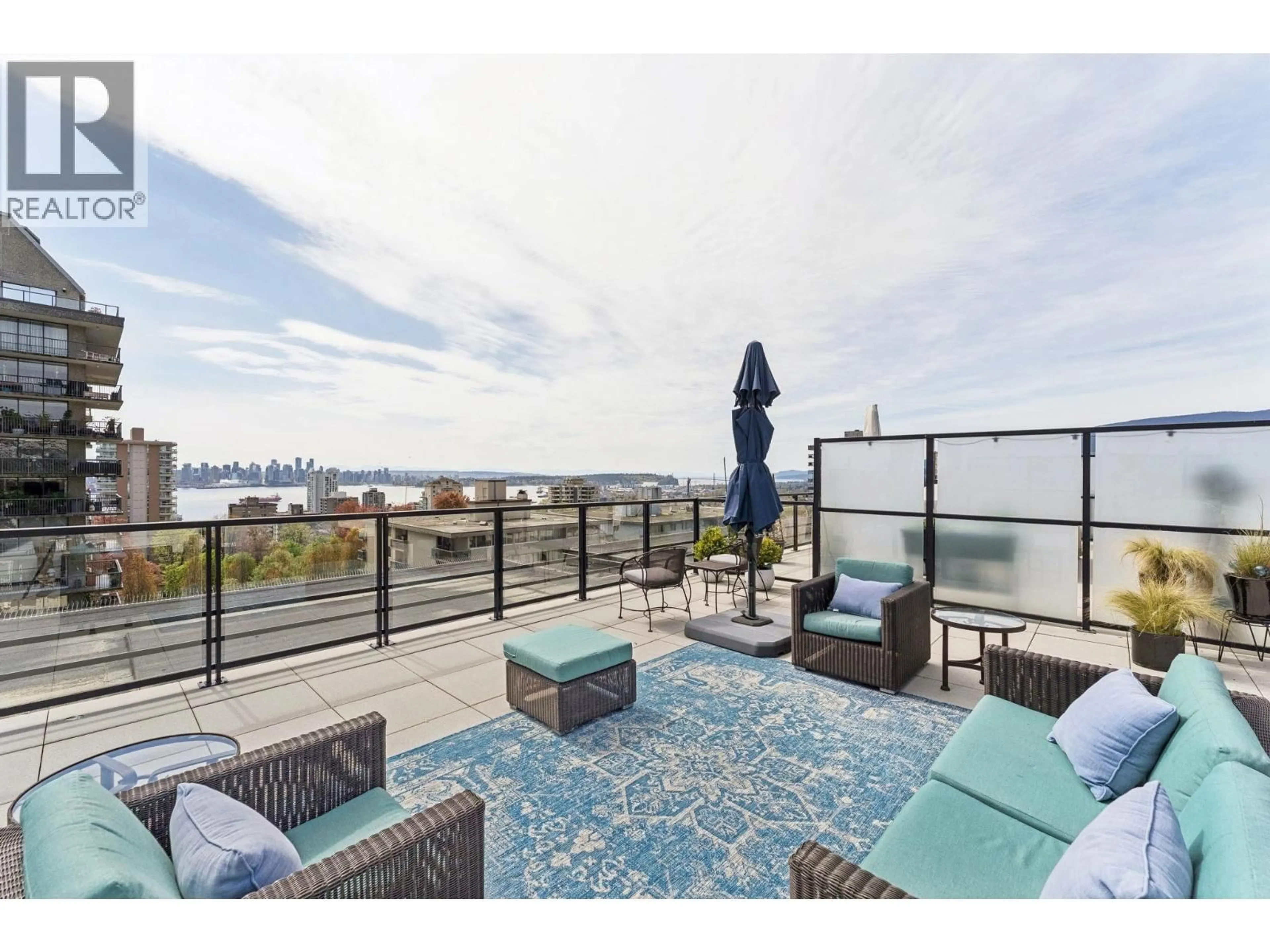 Patio, water/lake/river/ocean view for 603 - 108 8TH STREET, North Vancouver British Columbia V7L0H1