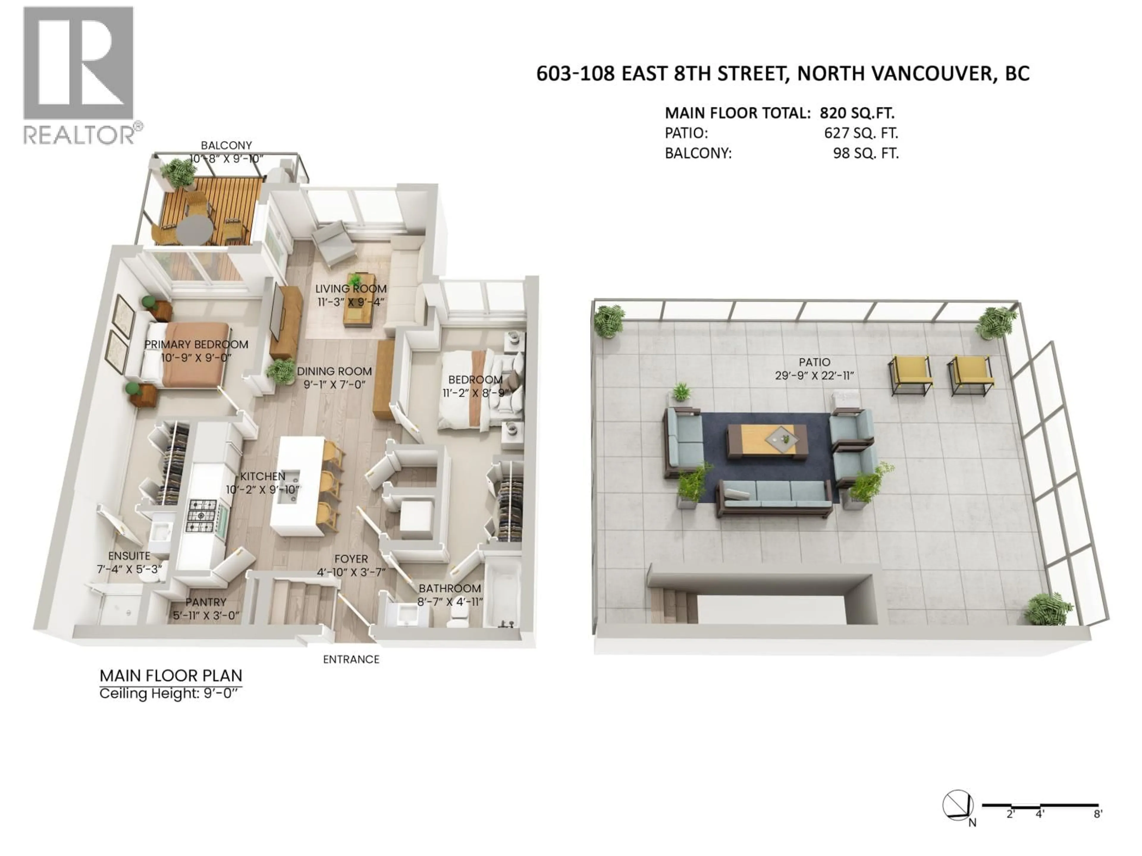 Floor plan for 603 - 108 8TH STREET, North Vancouver British Columbia V7L0H1