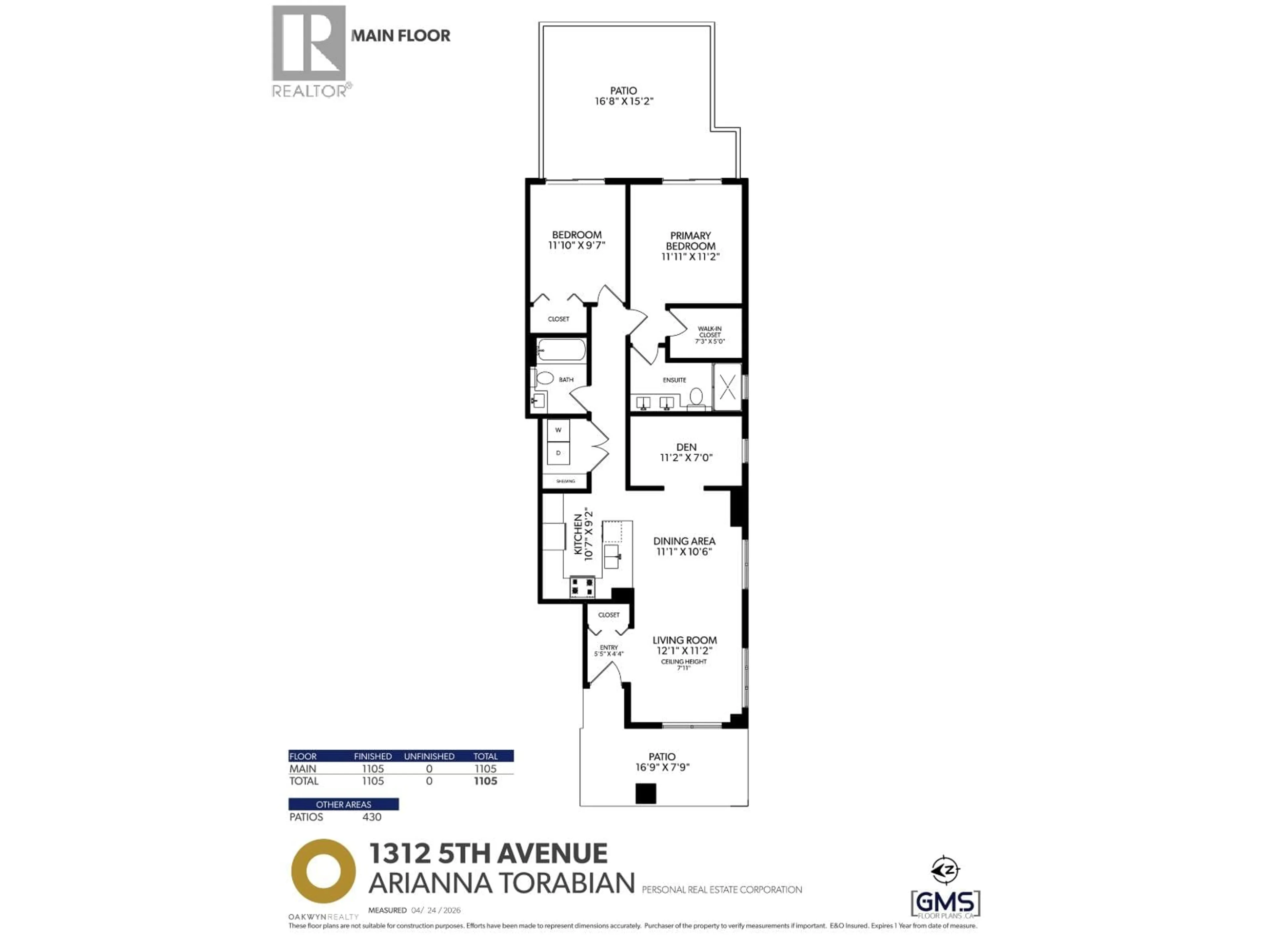 Floor plan for 1312 FIFTH AVENUE, New Westminster British Columbia V3M0K5