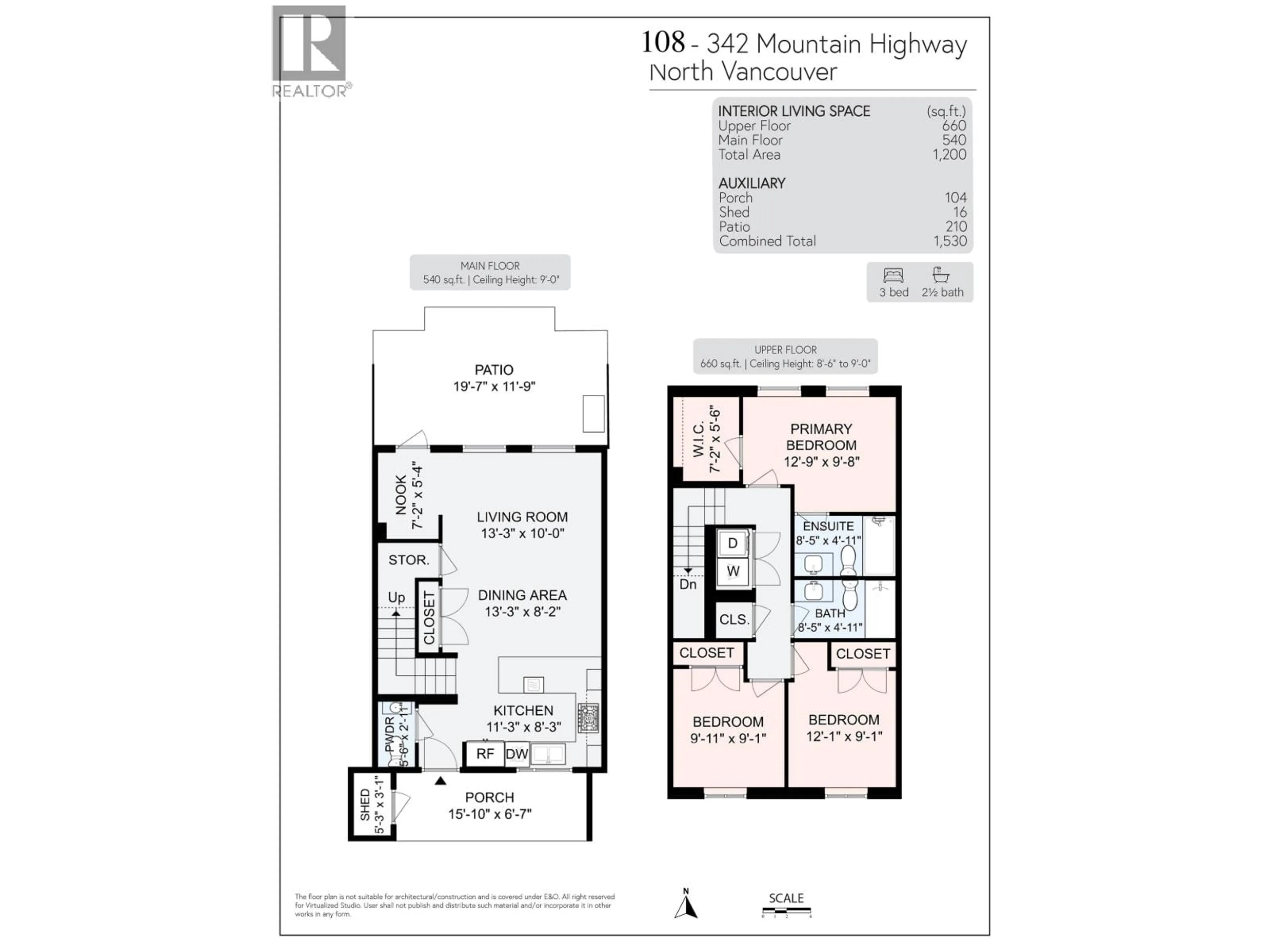 Floor plan for 108 - 342 MOUNTAIN HIGHWAY, North Vancouver British Columbia V7J2K8