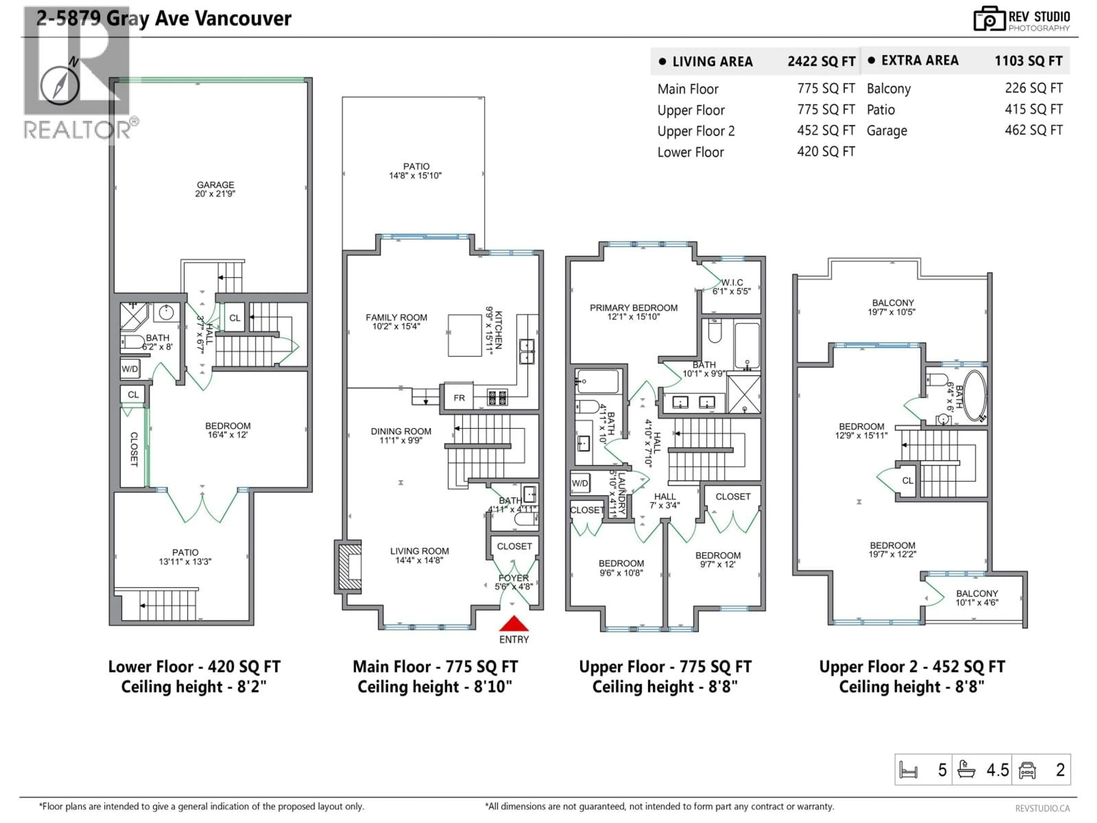 Floor plan for 2 - 5879 GRAY AVENUE, Vancouver British Columbia V6S0A9