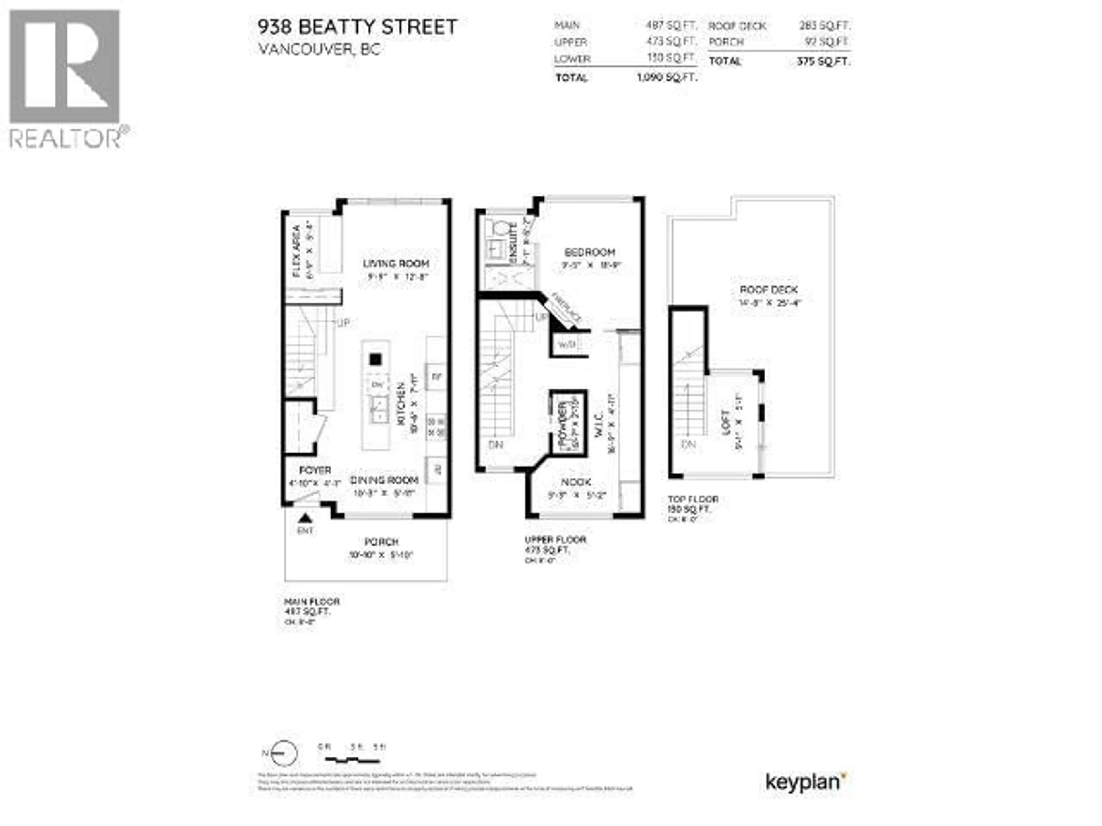 Floor plan for 938 BEATTY STREET, Vancouver British Columbia V6Z3G6