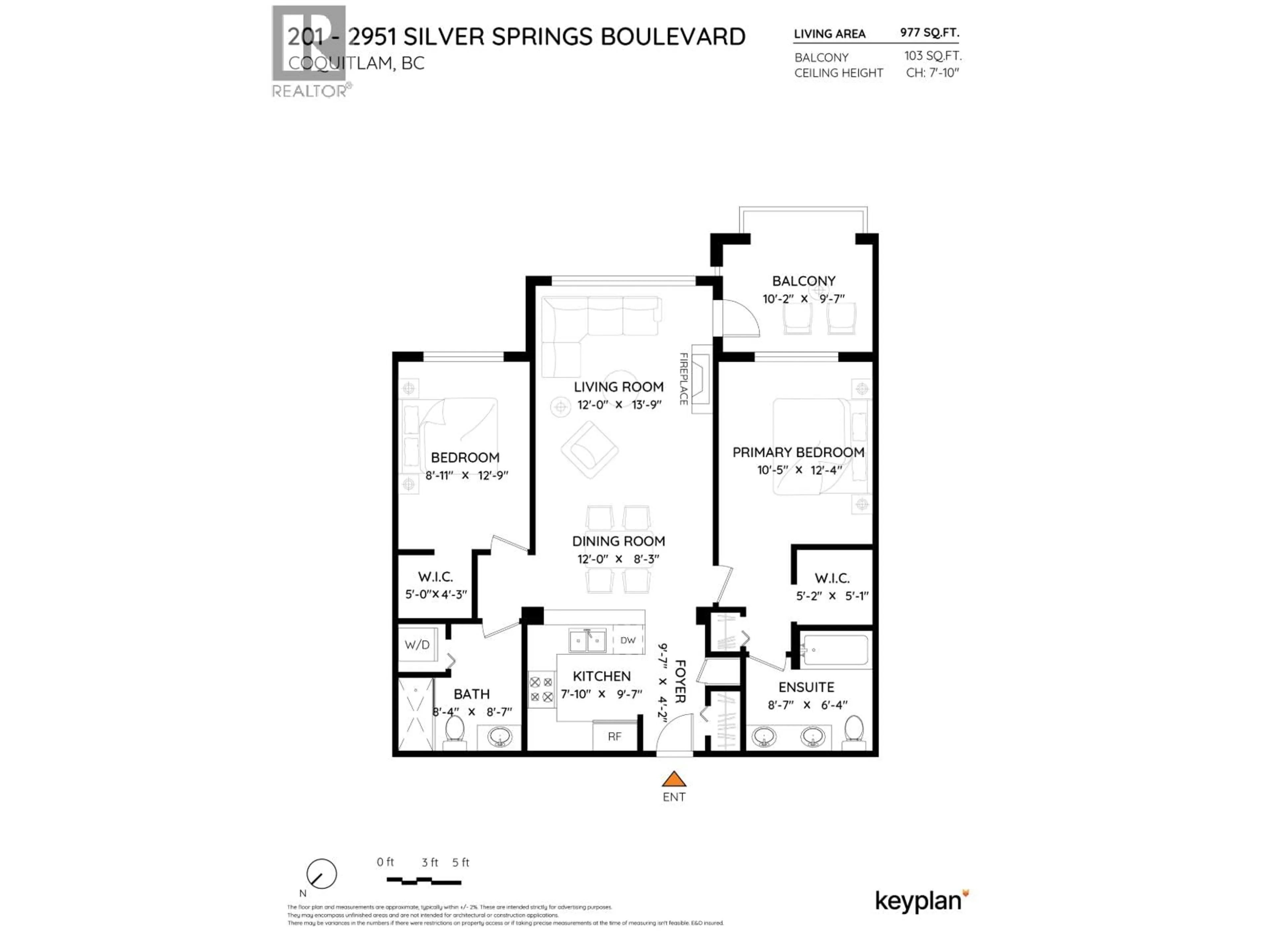 Floor plan for 201 - 2951 SILVER SPRINGS BOULEVARD, Coquitlam British Columbia V3E3S4