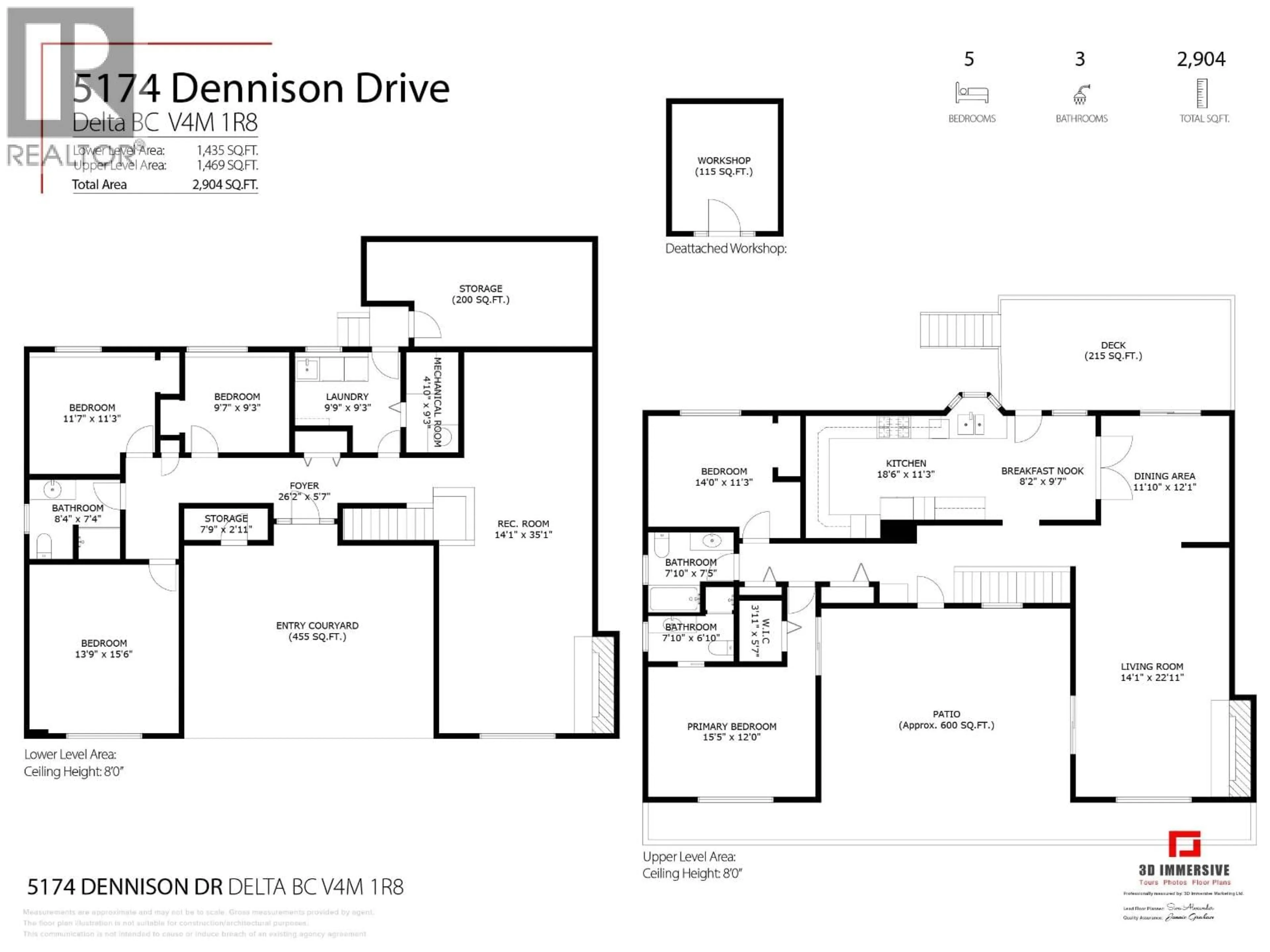 Floor plan for 5174 DENNISON DRIVE, Delta British Columbia V4M1R8
