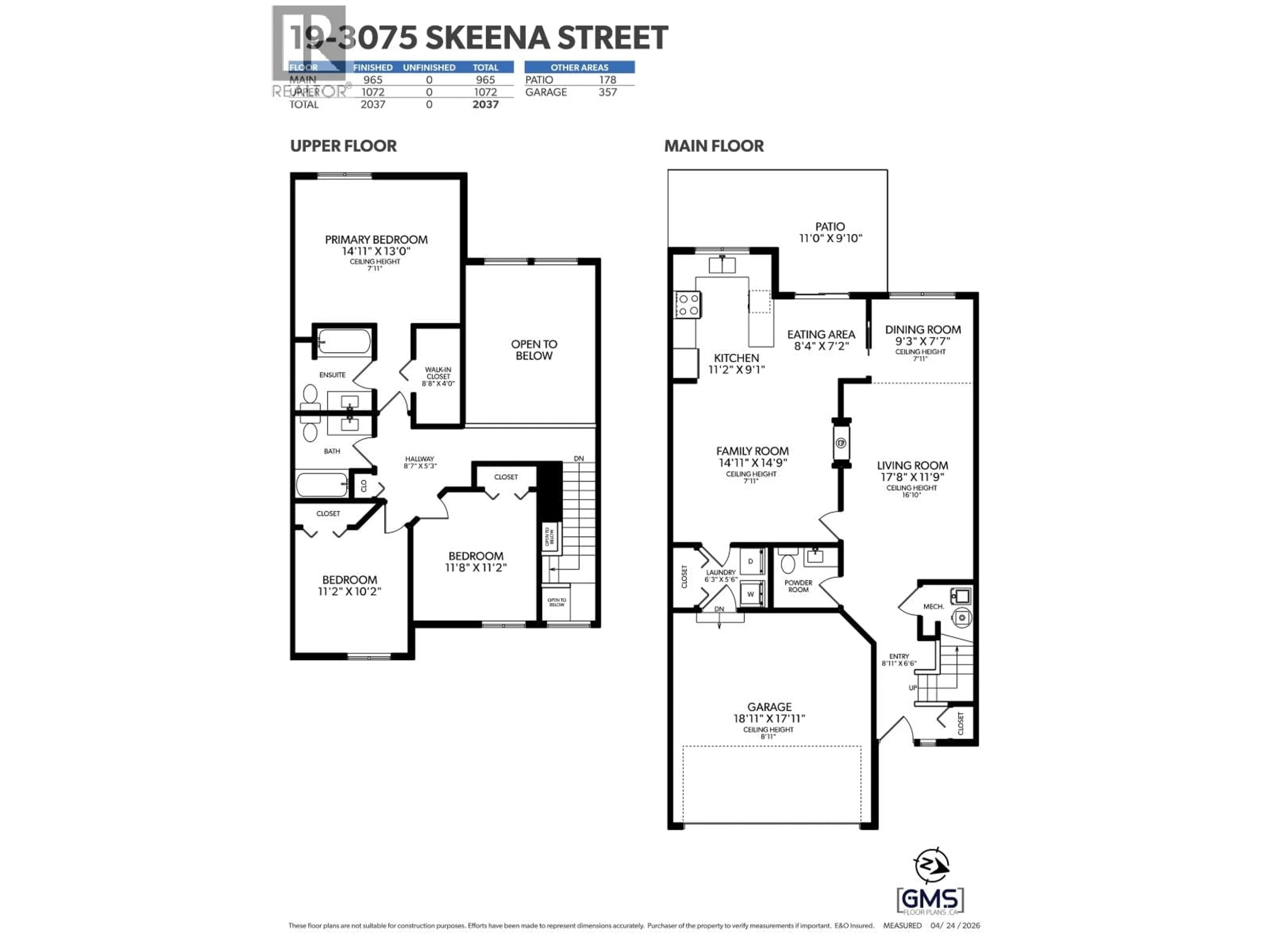 Floor plan for A19 - 3075 SKEENA STREET, Port Coquitlam British Columbia V3B7T4