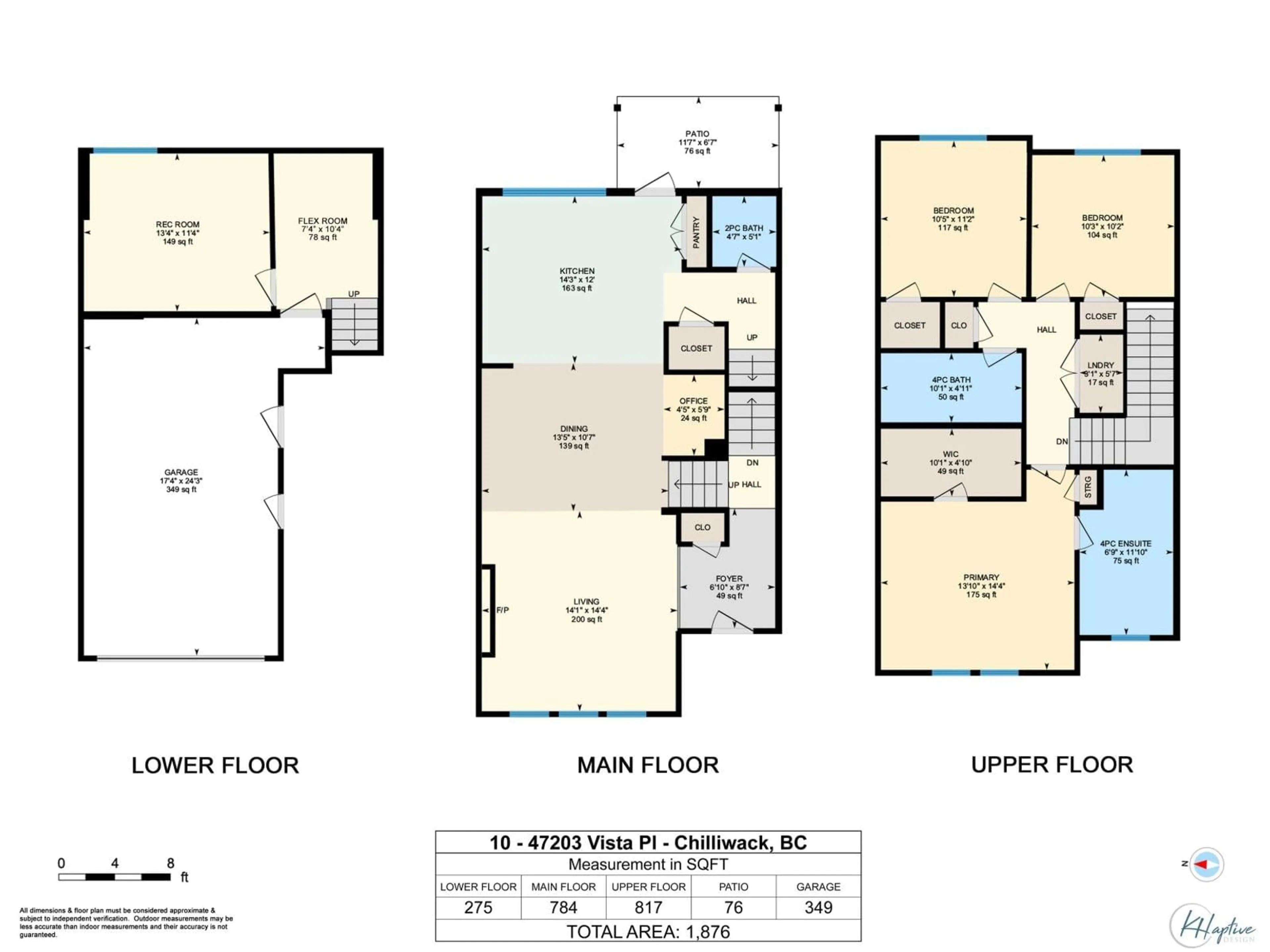 Floor plan for 10 - 47203 VISTA PLACE, Chilliwack British Columbia V2R6E2