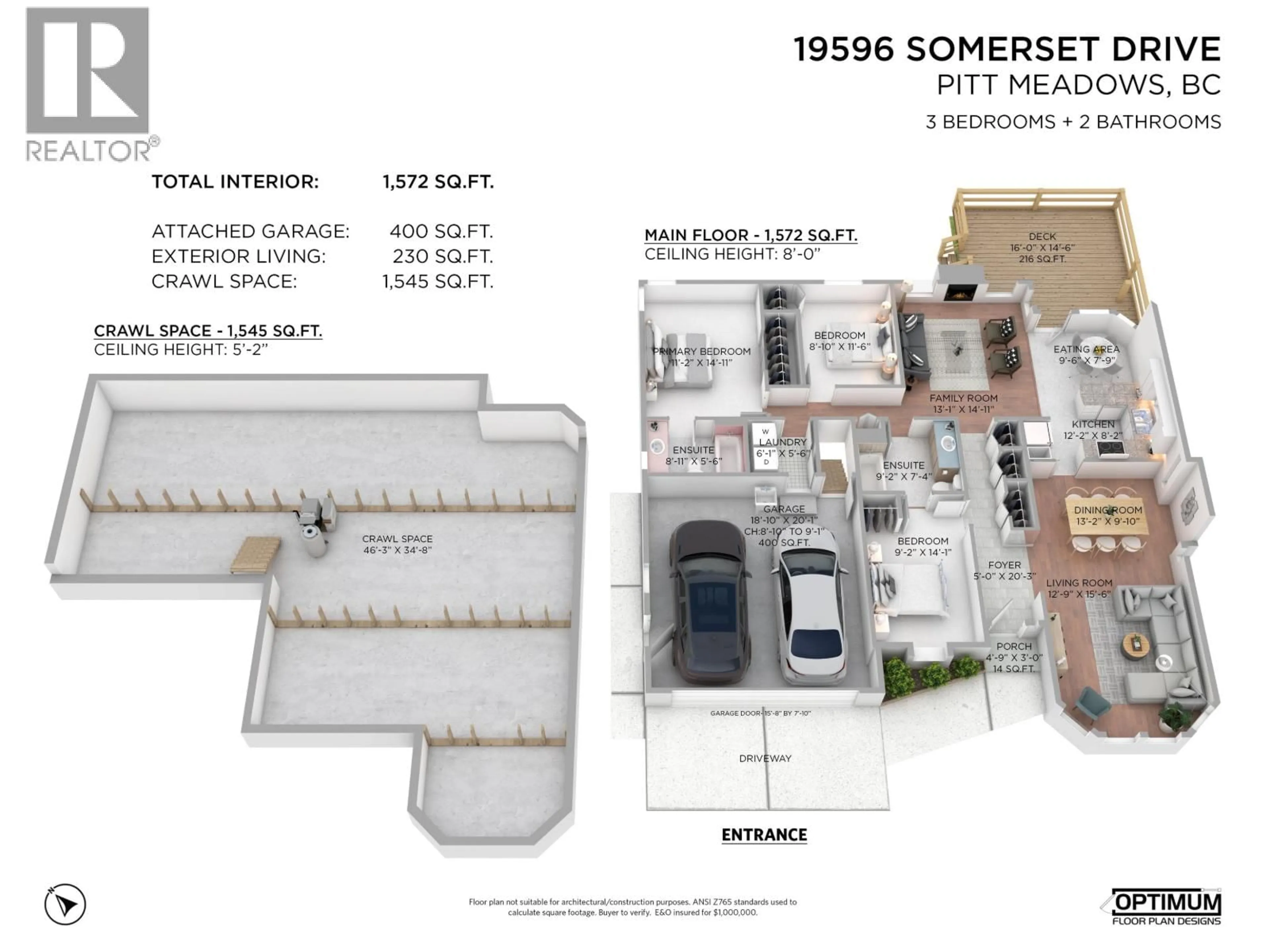 Floor plan for 19596 SOMERSET DRIVE, Pitt Meadows British Columbia V3Y2L4