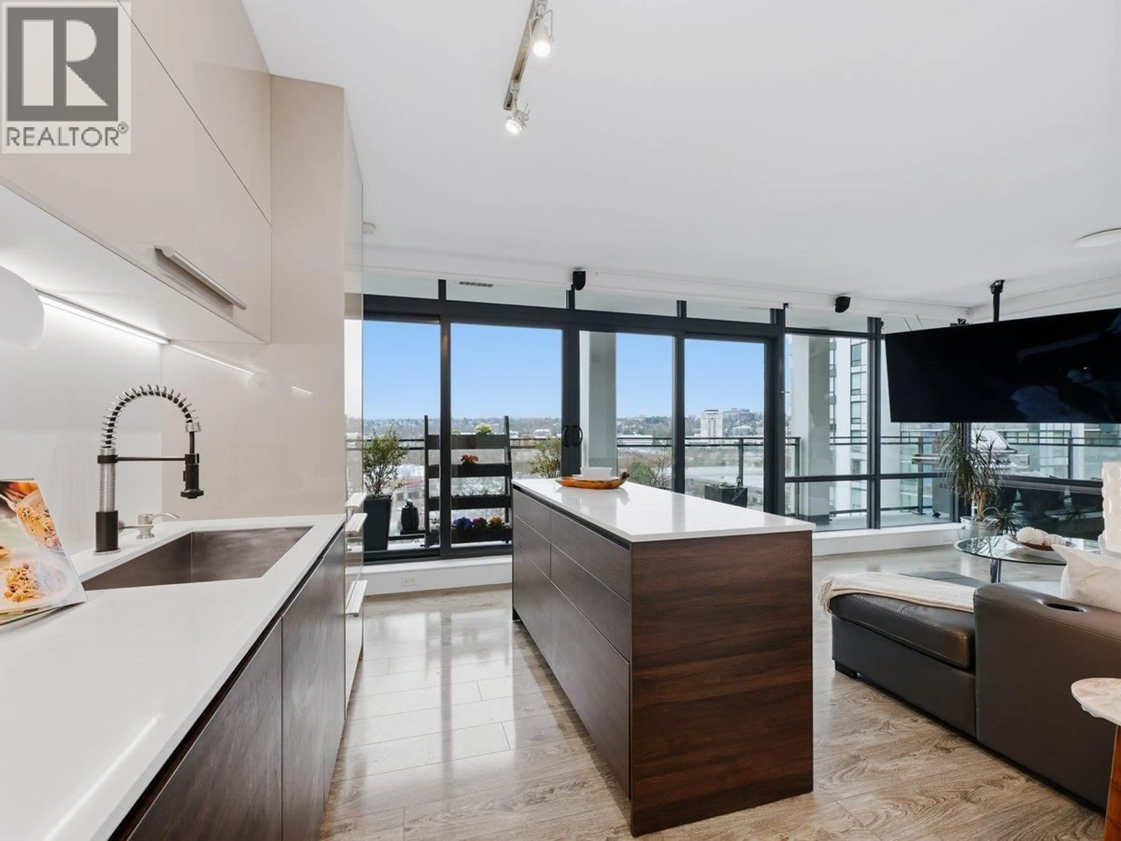 Contemporary kitchen, ceramic/tile floor for 1106 - 2378 ALPHA AVENUE, Burnaby British Columbia V5C0K2