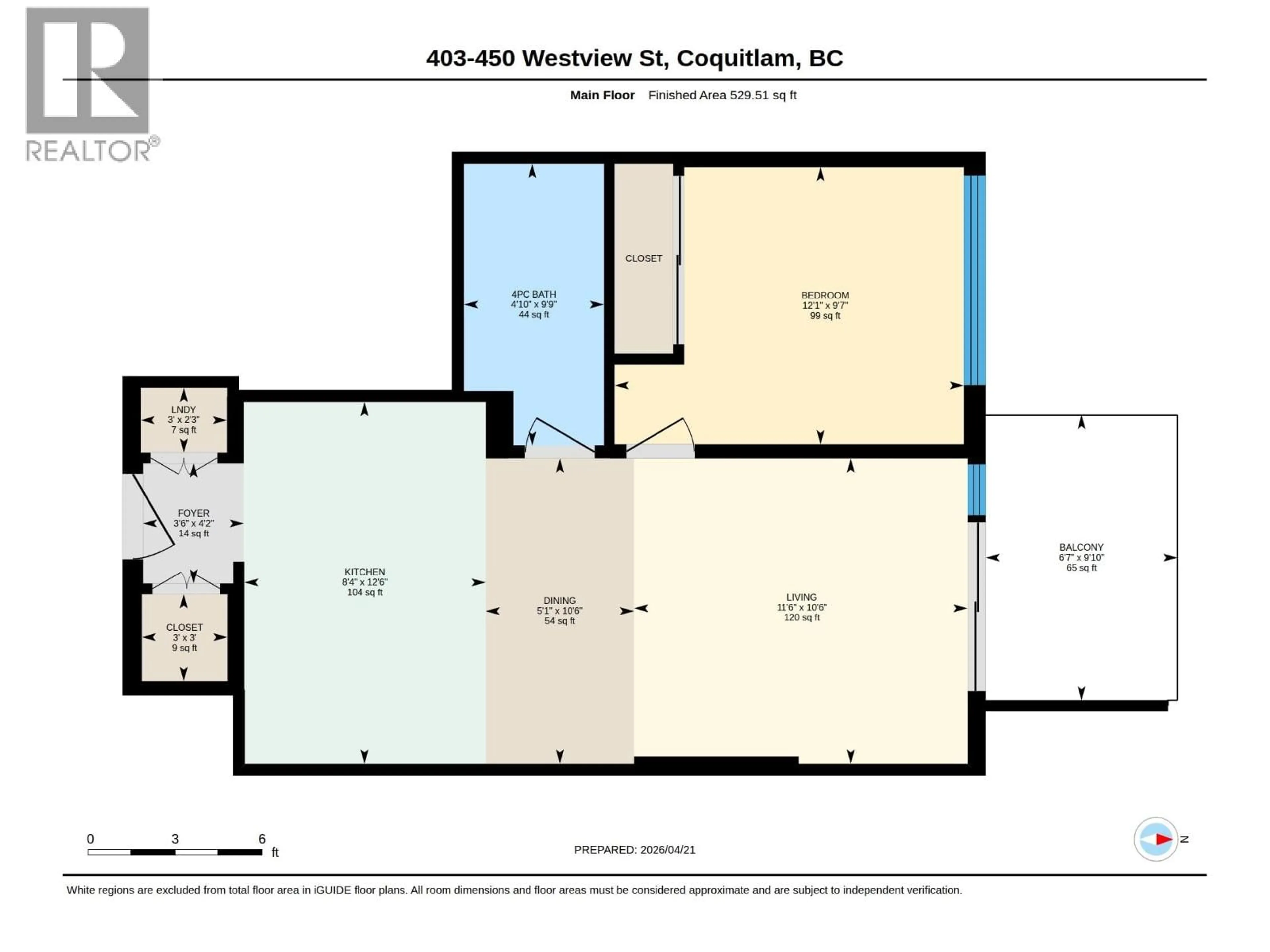 Floor plan for 403 - 450 WESTVIEW STREET, Coquitlam British Columbia V3K0G3