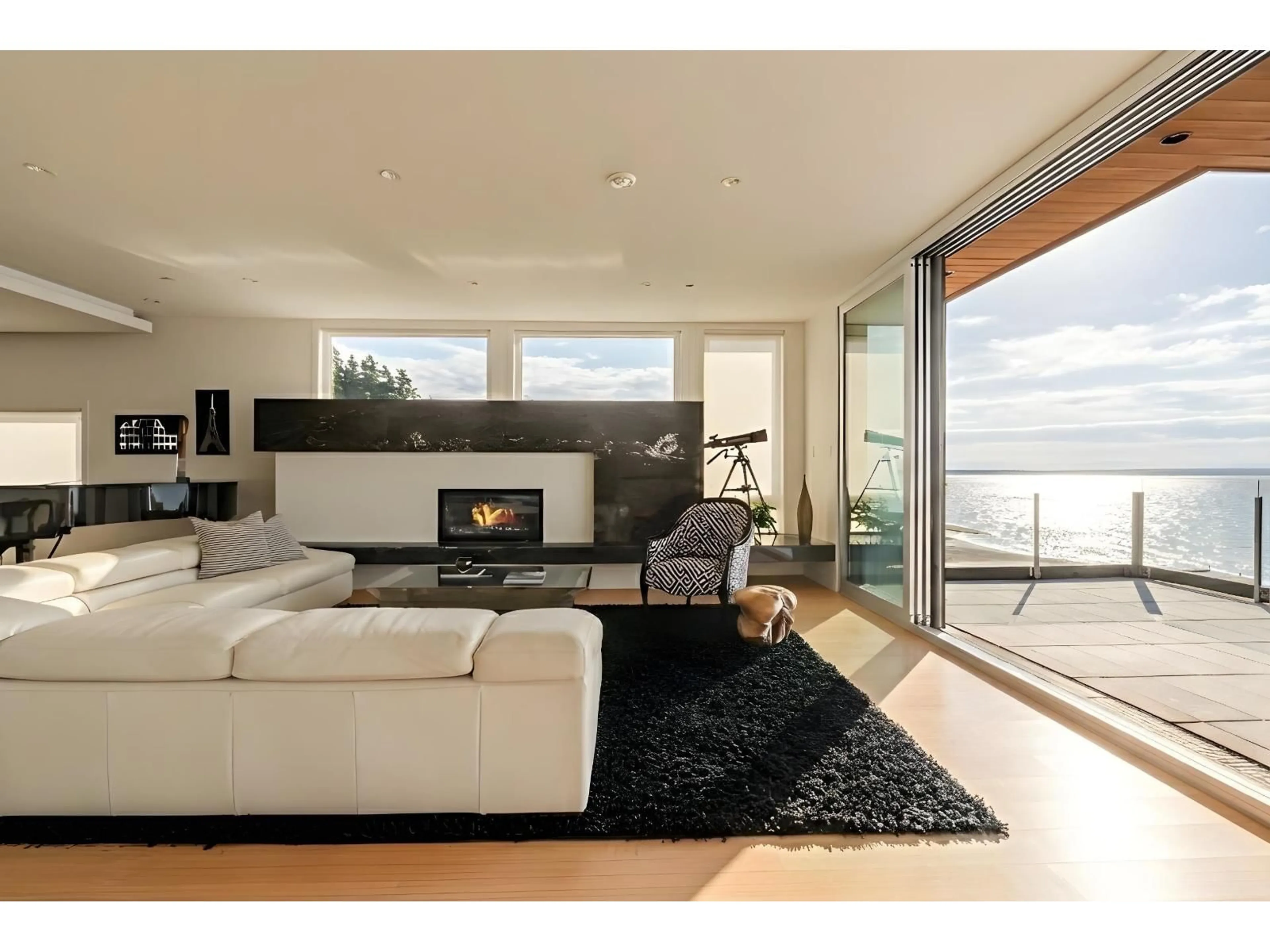 Living room with furniture, unknown for 14501 MARINE DRIVE, White Rock British Columbia V4B1B4