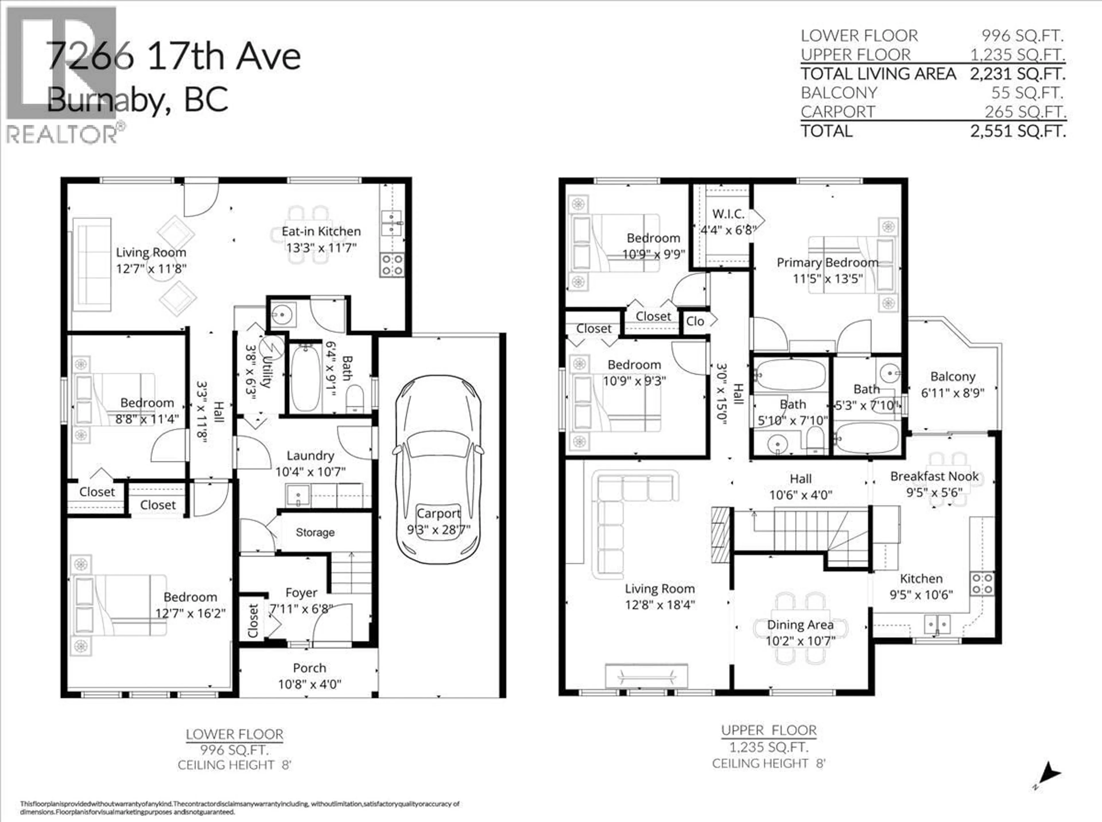 Floor plan for 7266 17TH AVENUE, Burnaby British Columbia V3N1K9