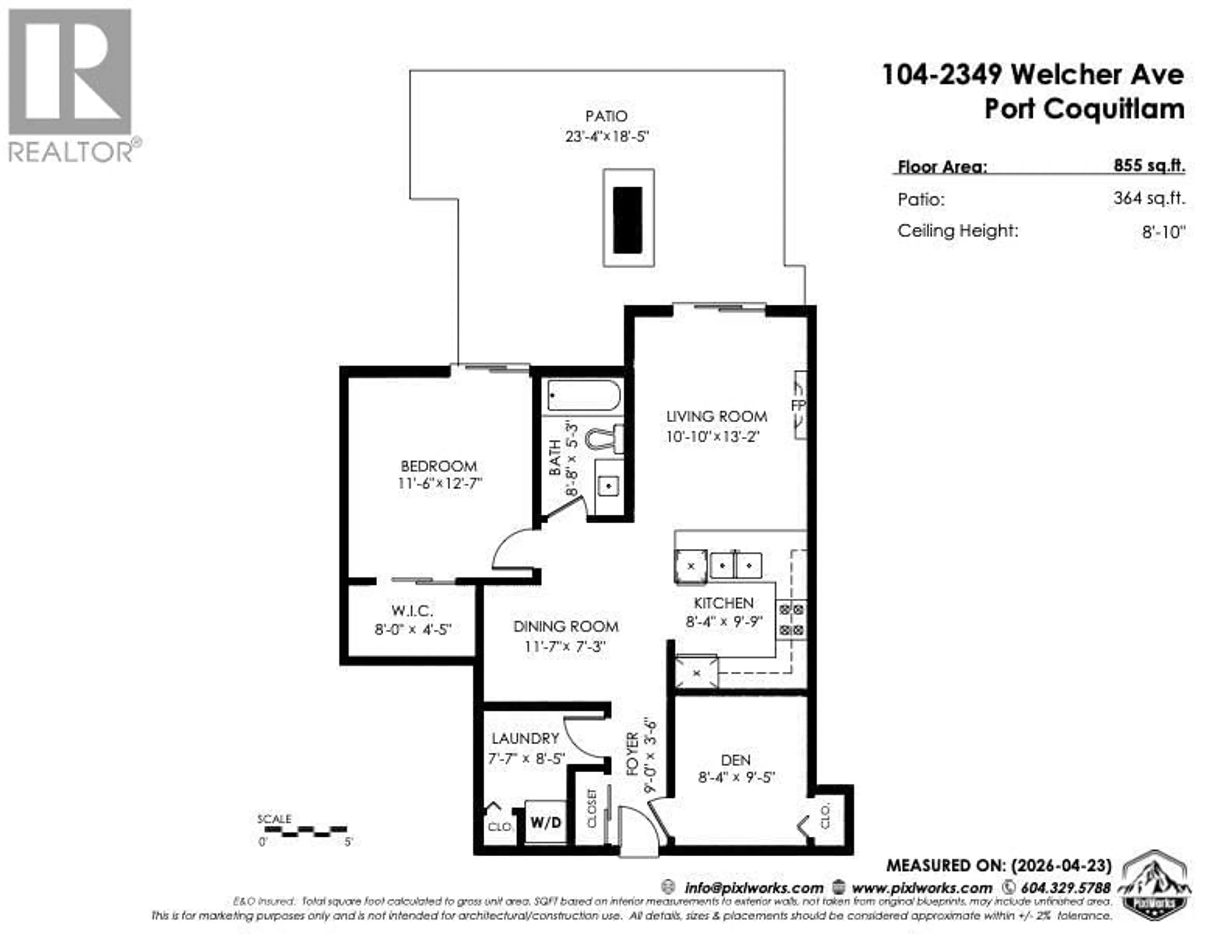 Floor plan for 104 - 2349 WELCHER AVENUE, Port Coquitlam British Columbia V3C1X6