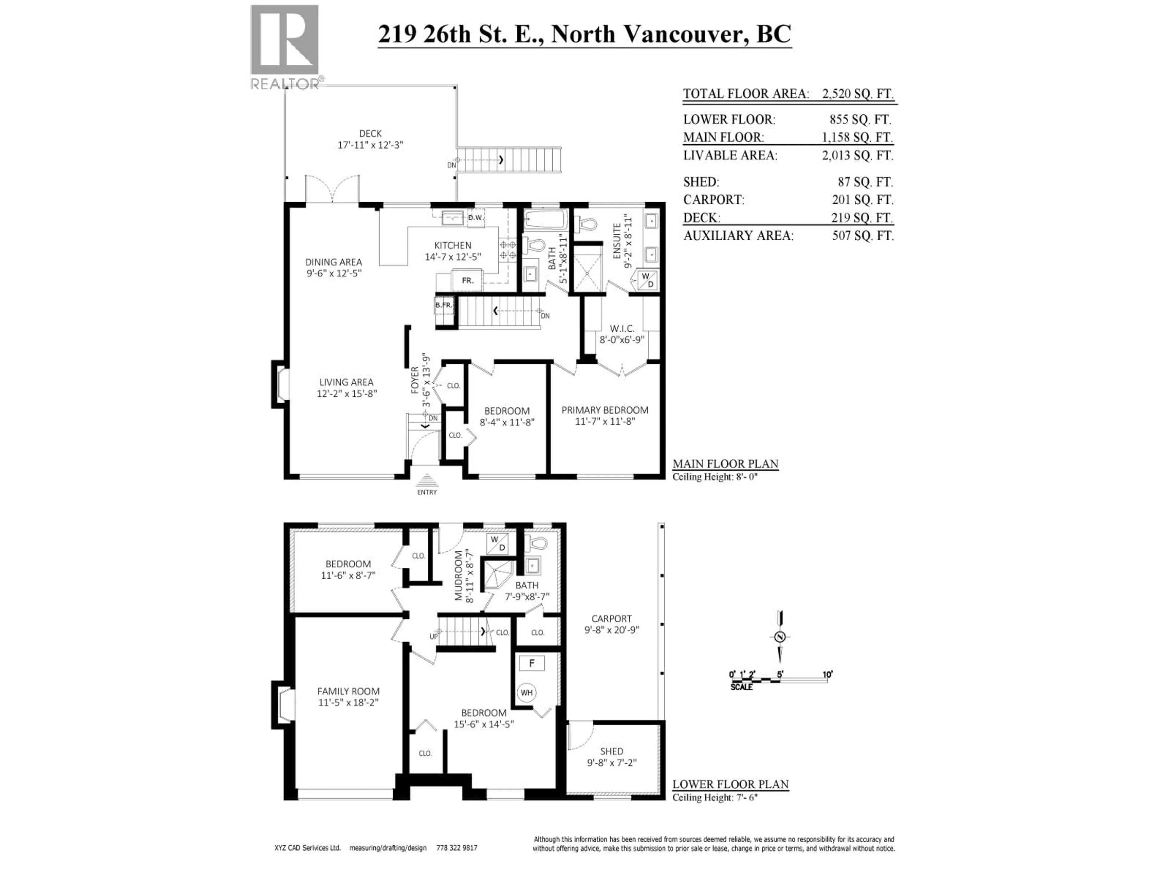 Floor plan for 219 26TH STREET, North Vancouver British Columbia V7N1A7
