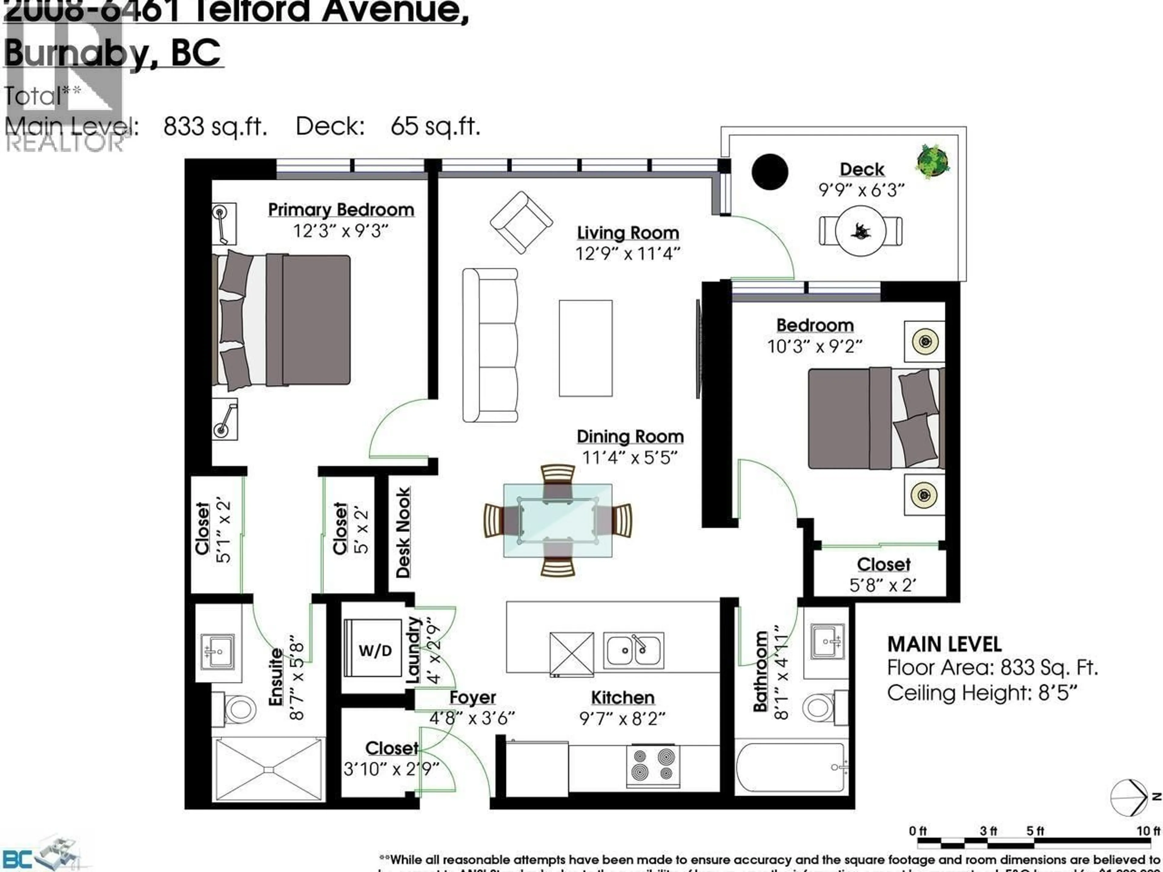 Floor plan for 2008 - 6461 TELFORD AVENUE, Burnaby British Columbia V5H0B7