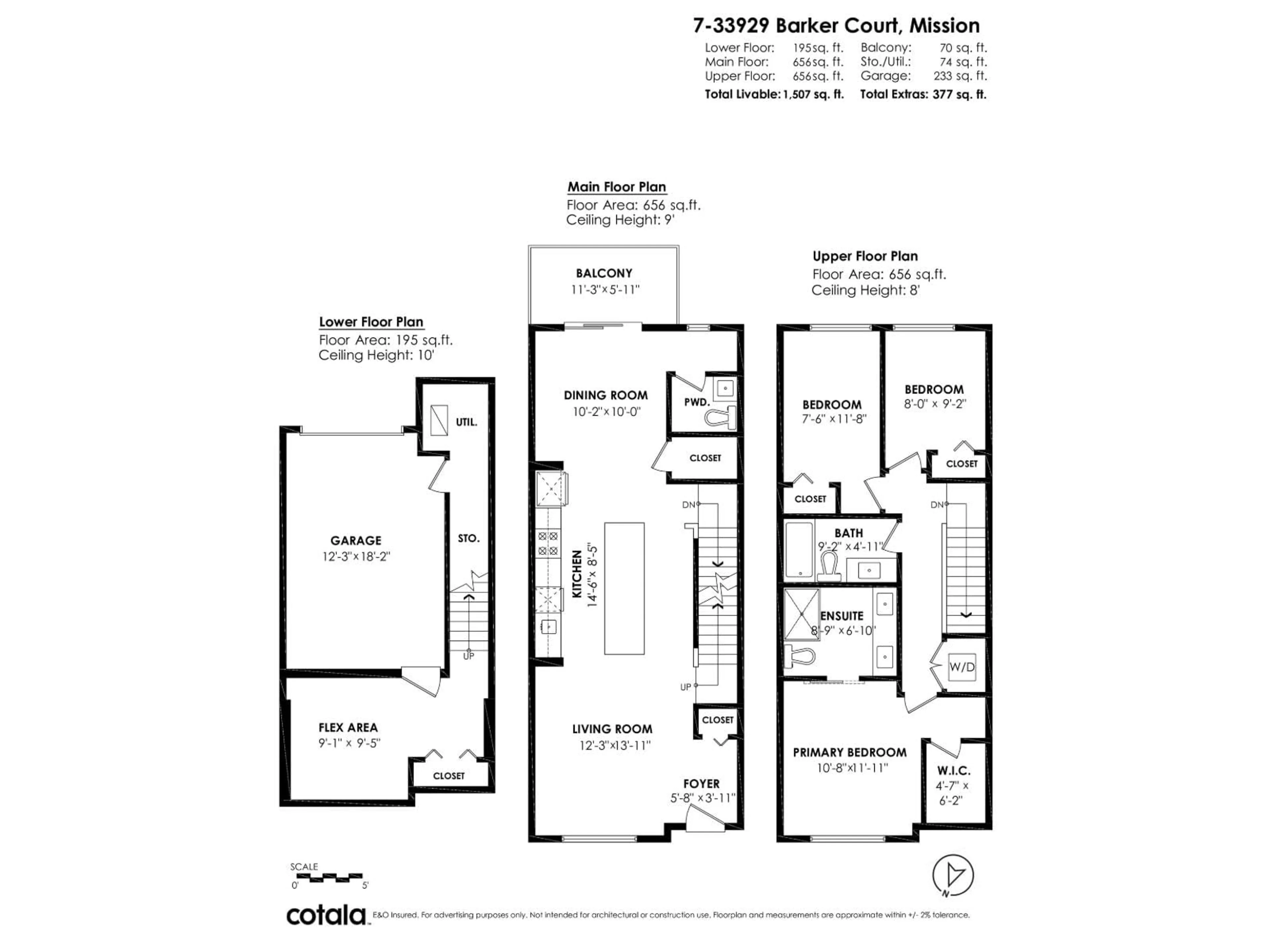 Floor plan for 7 - 33929 BARKER COURT, Mission British Columbia V2V0K2