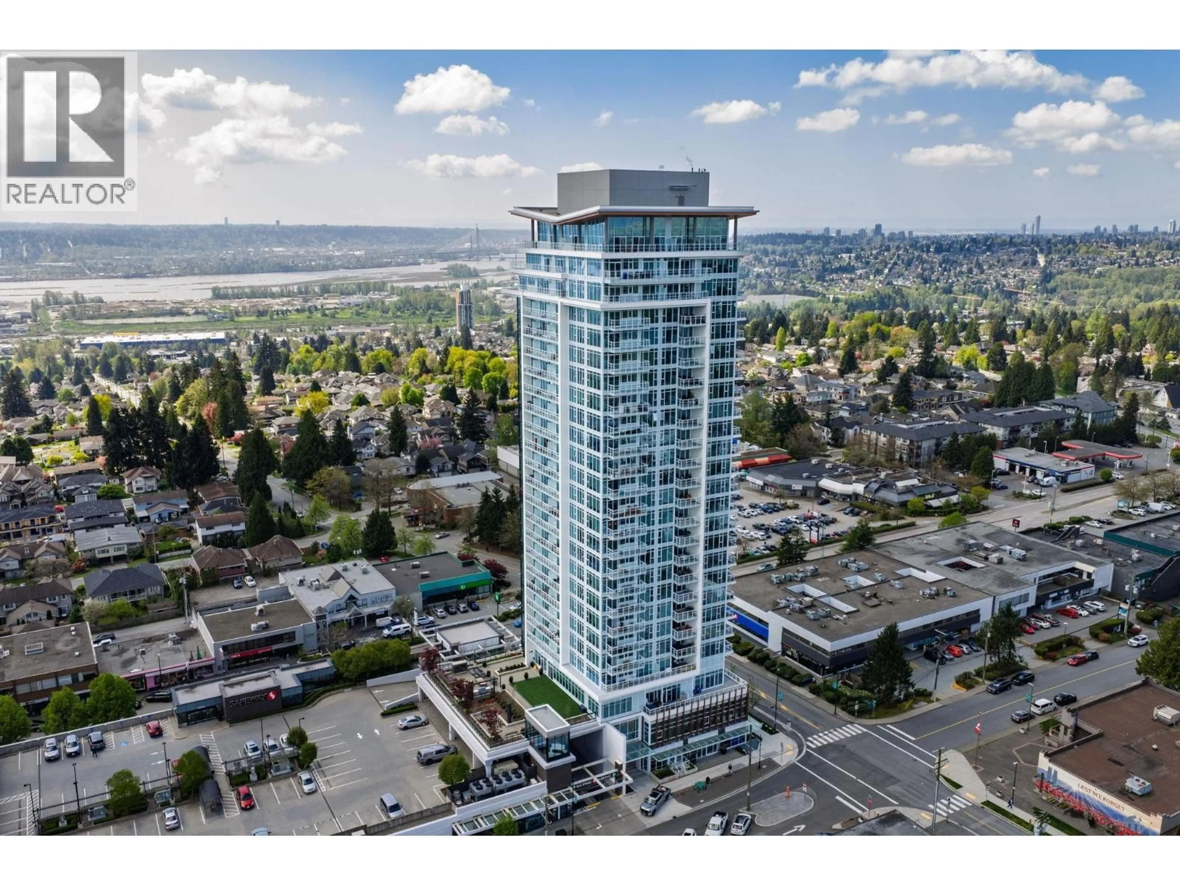 A pic from outside/outdoor area/front of a property/back of a property/a pic from drone, city buildings view from balcony for 2307 - 505 NELSON STREET, Coquitlam British Columbia V3J0R5