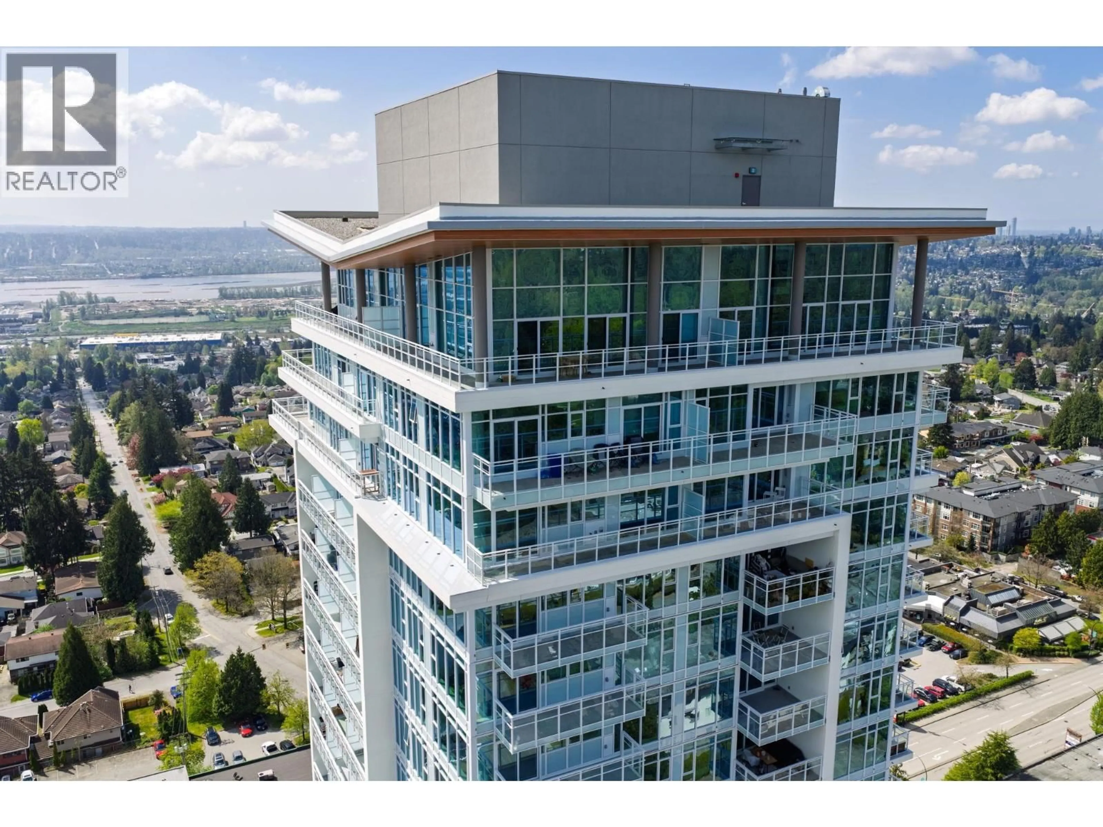 A pic from outside/outdoor area/front of a property/back of a property/a pic from drone, city buildings view from balcony for 2307 - 505 NELSON STREET, Coquitlam British Columbia V3J0R5
