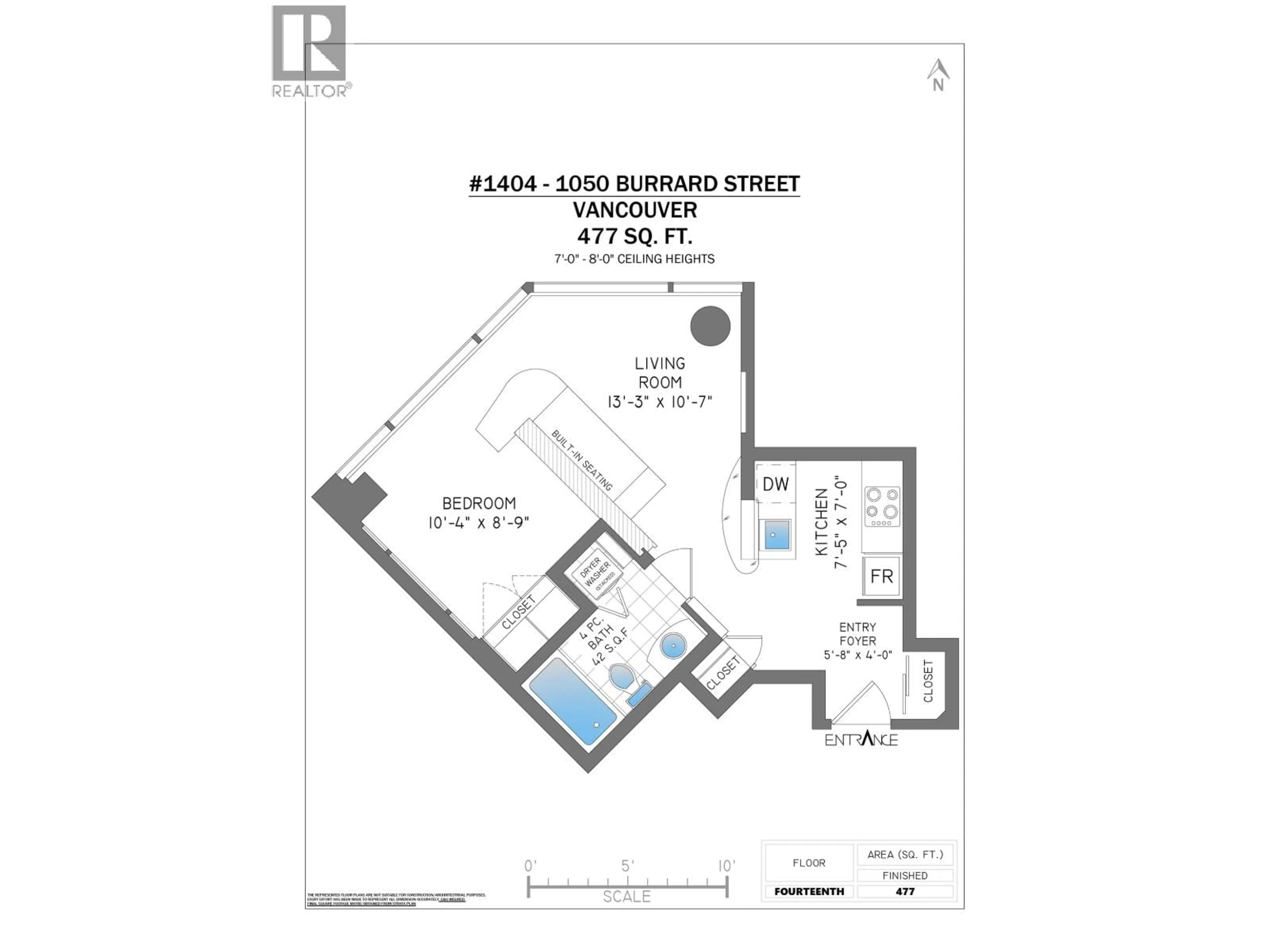Floor plan for 1404 - 1050 BURRARD STREET, Vancouver British Columbia V6Z2S3