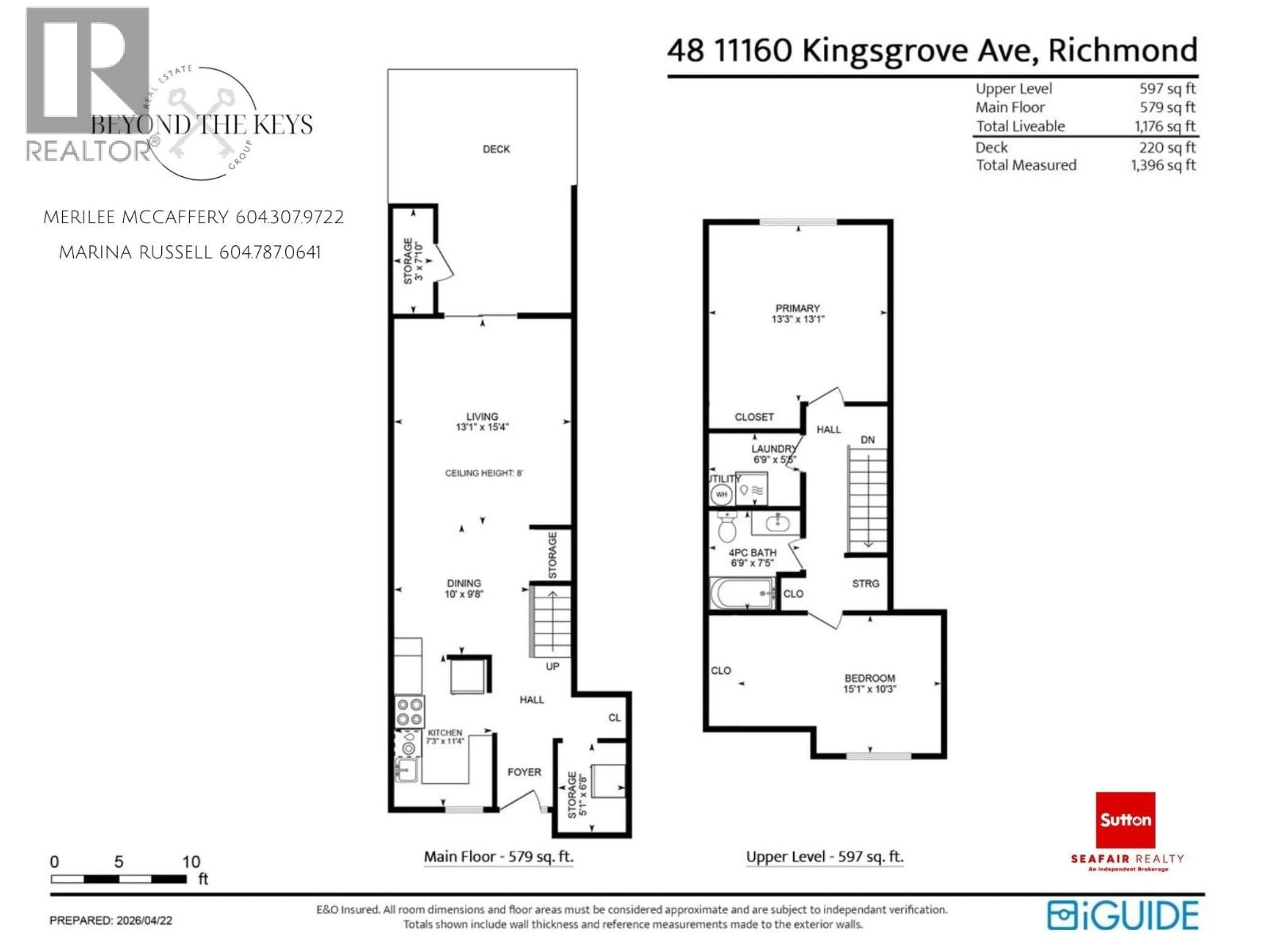 Floor plan for 48 - 11160 KINGSGROVE AVENUE, Richmond British Columbia V7A3A9