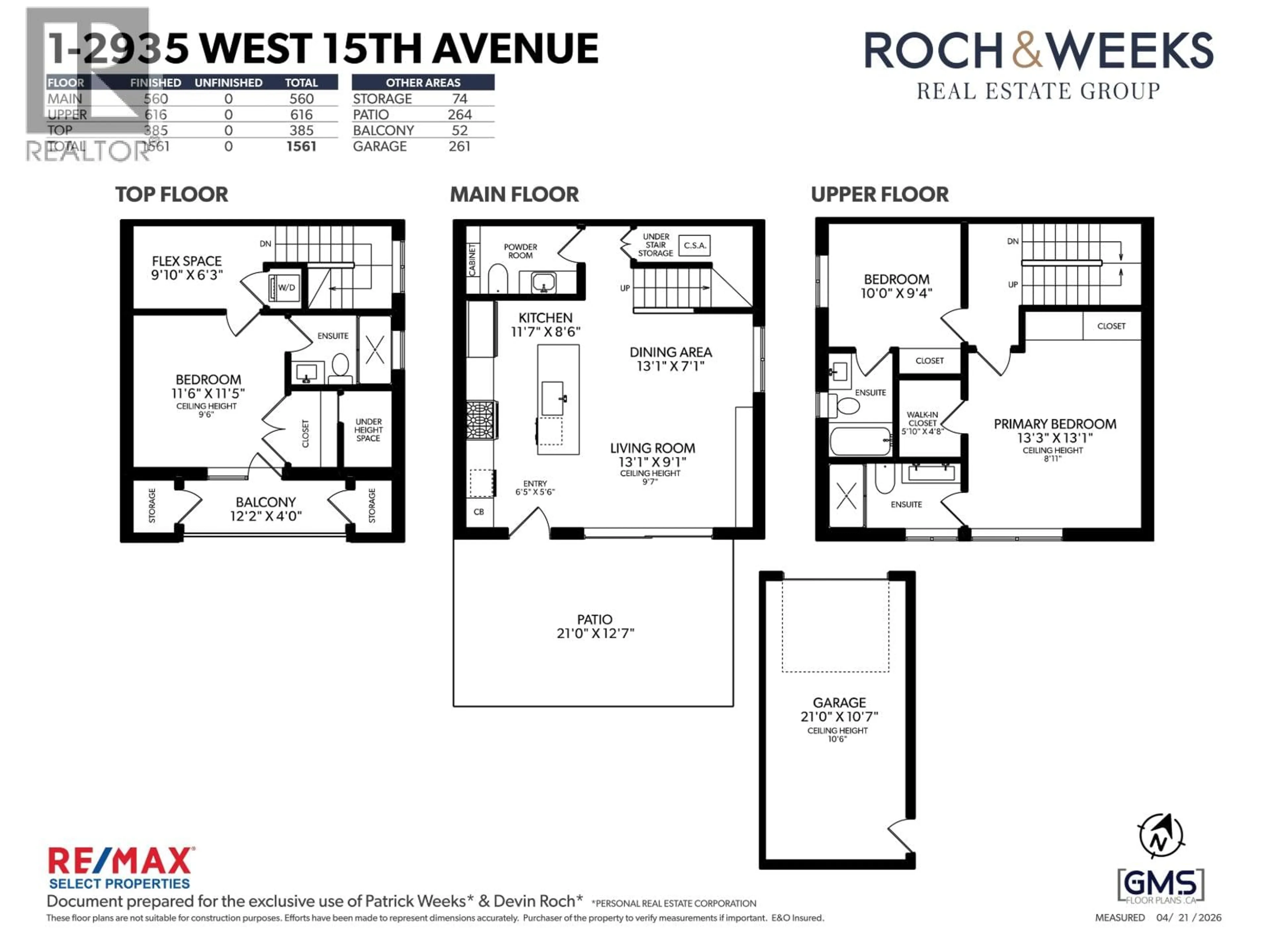 Floor plan for 1 - 2935 15TH AVENUE, Vancouver British Columbia V6K3A2