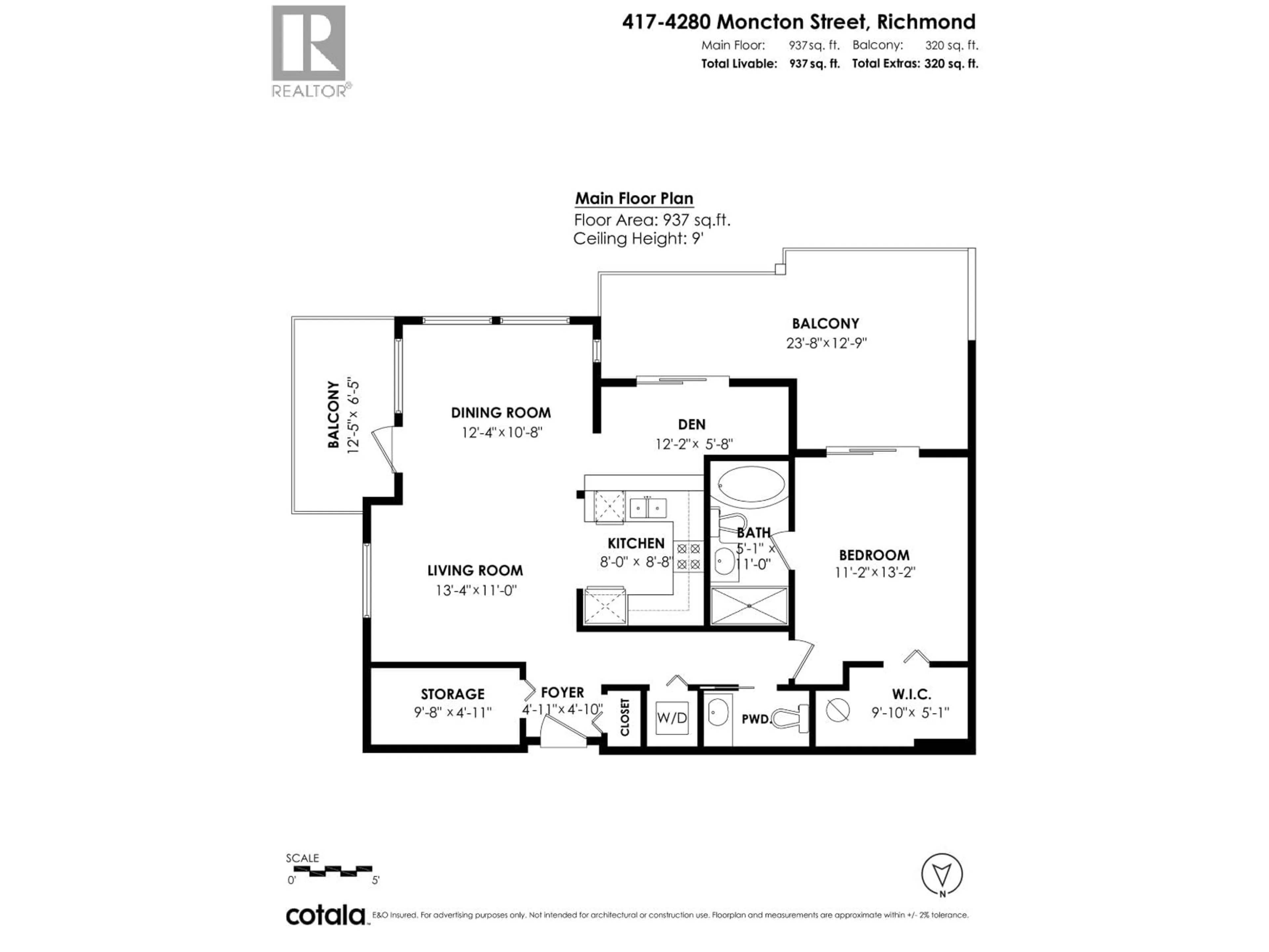 Floor plan for 417 - 4280 MONCTON STREET, Richmond British Columbia V7E6T4