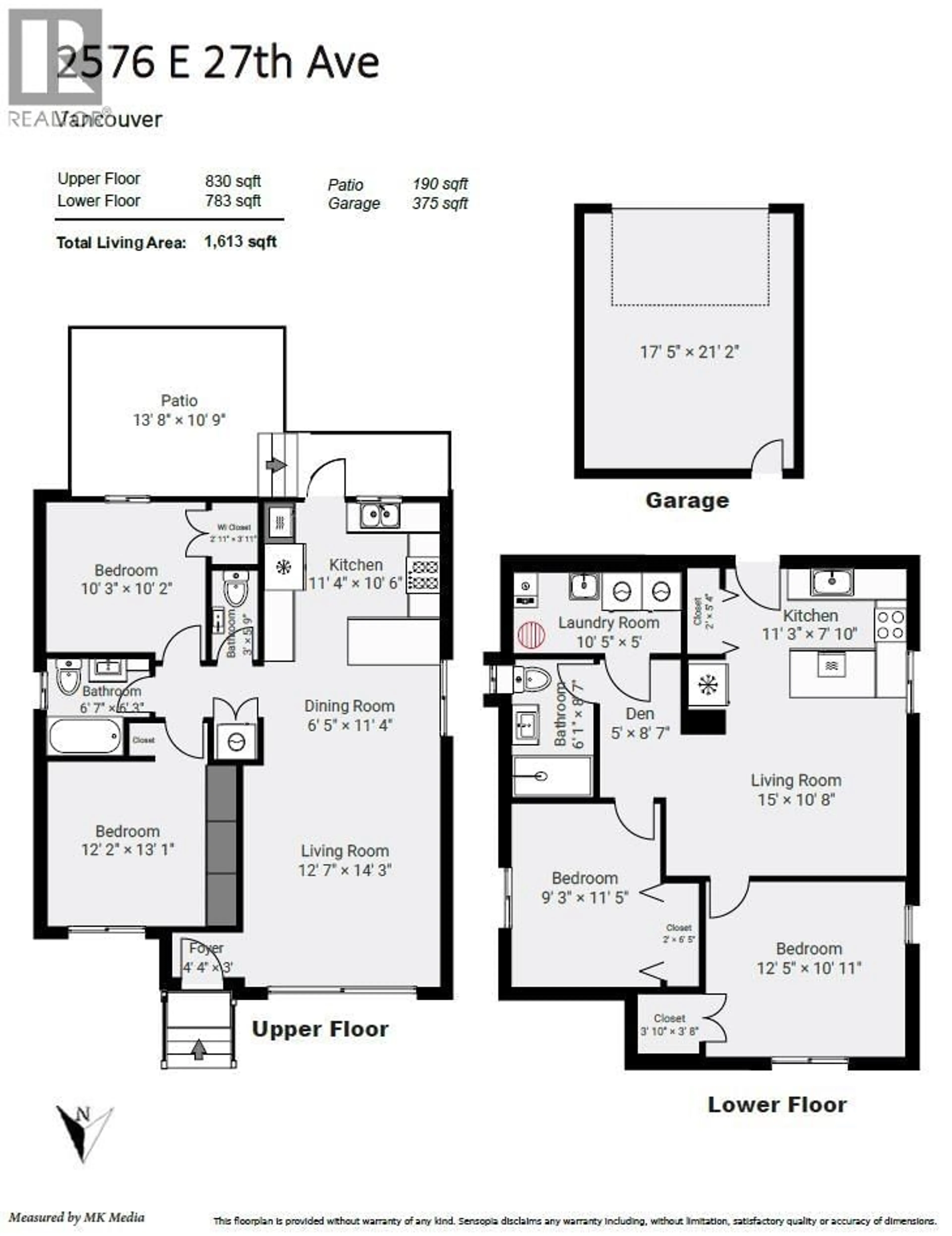 Floor plan for 2576 27TH AVENUE, Vancouver British Columbia V5R1N1