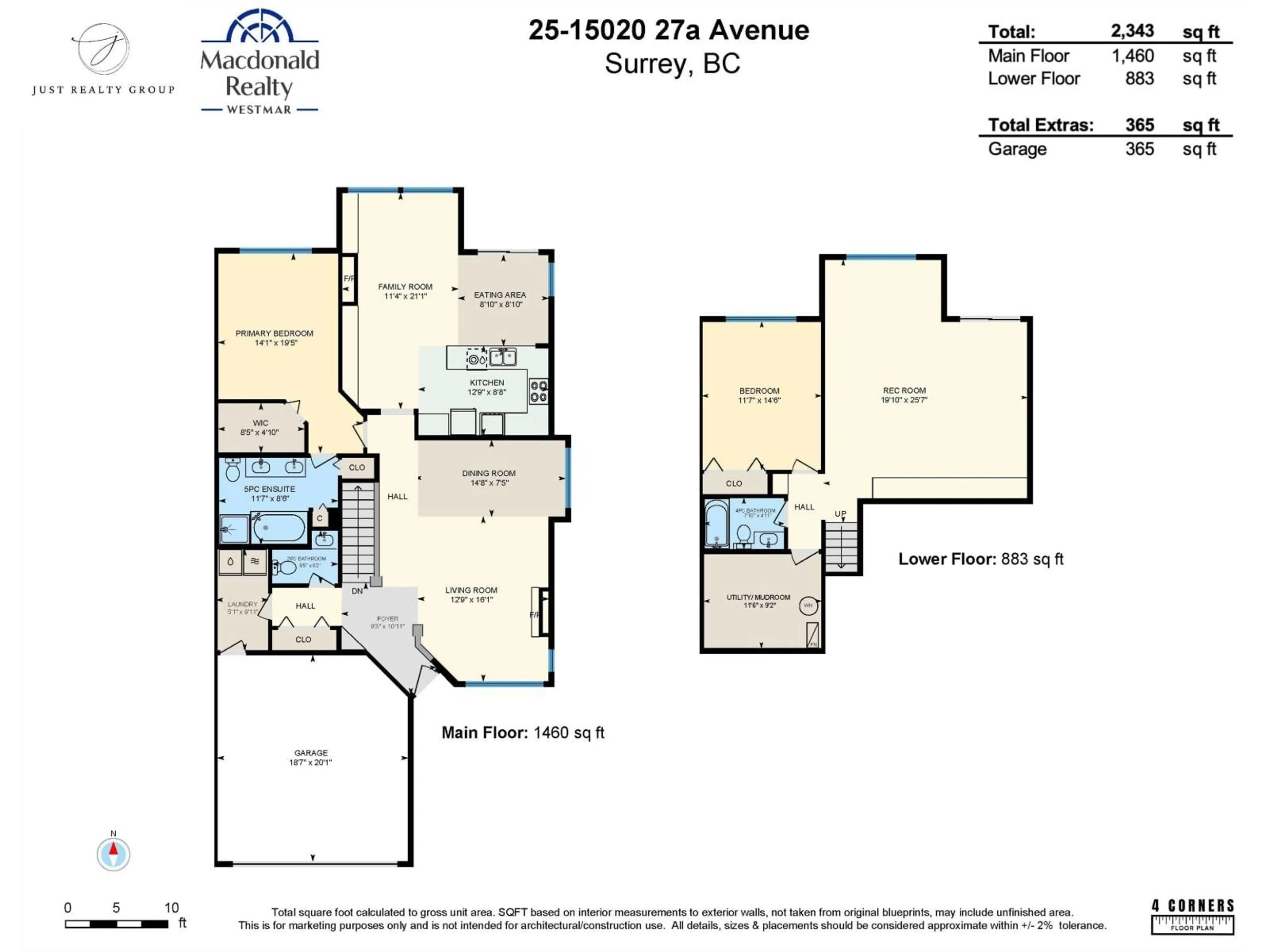 Floor plan for 25 - 15020 27A AVENUE, Surrey British Columbia V4P2Z9