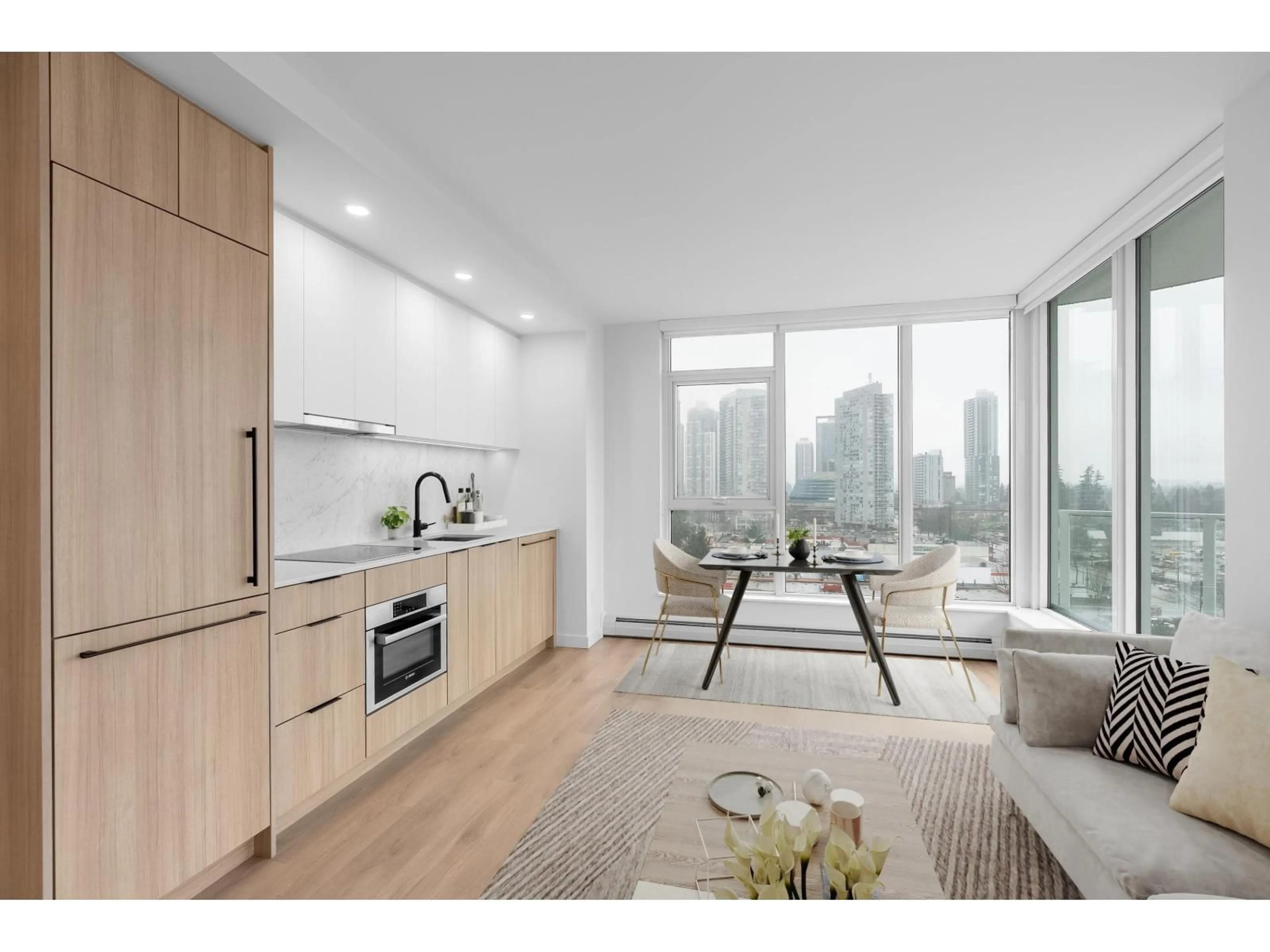 Open concept kitchen, wood/laminate floor for 1108 - 13685 102 AVENUE, Surrey British Columbia V3T1N7