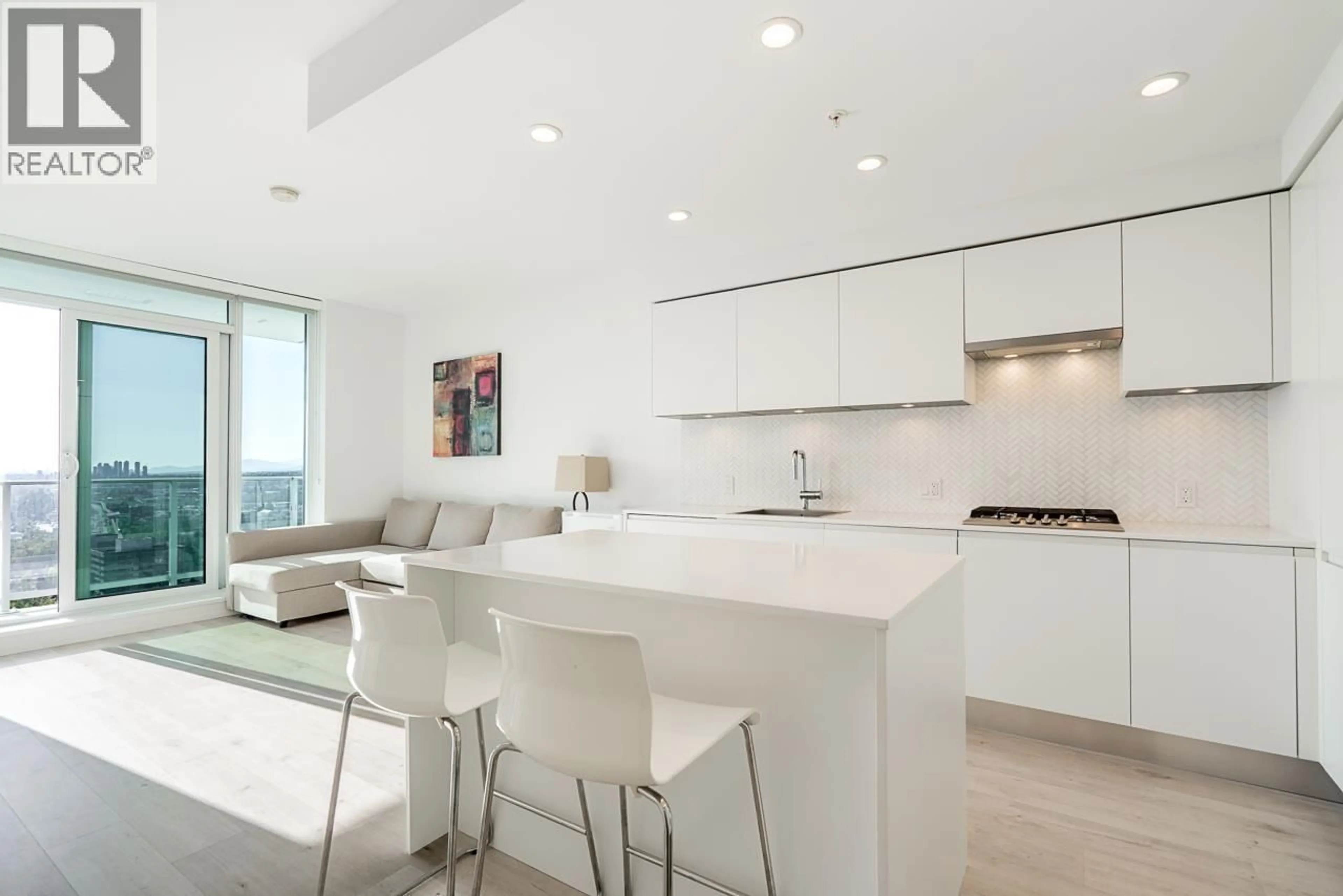 Open concept kitchen, ceramic/tile floor for 3009 - 3833 EVERGREEN PLACE, Burnaby British Columbia V3J0M2