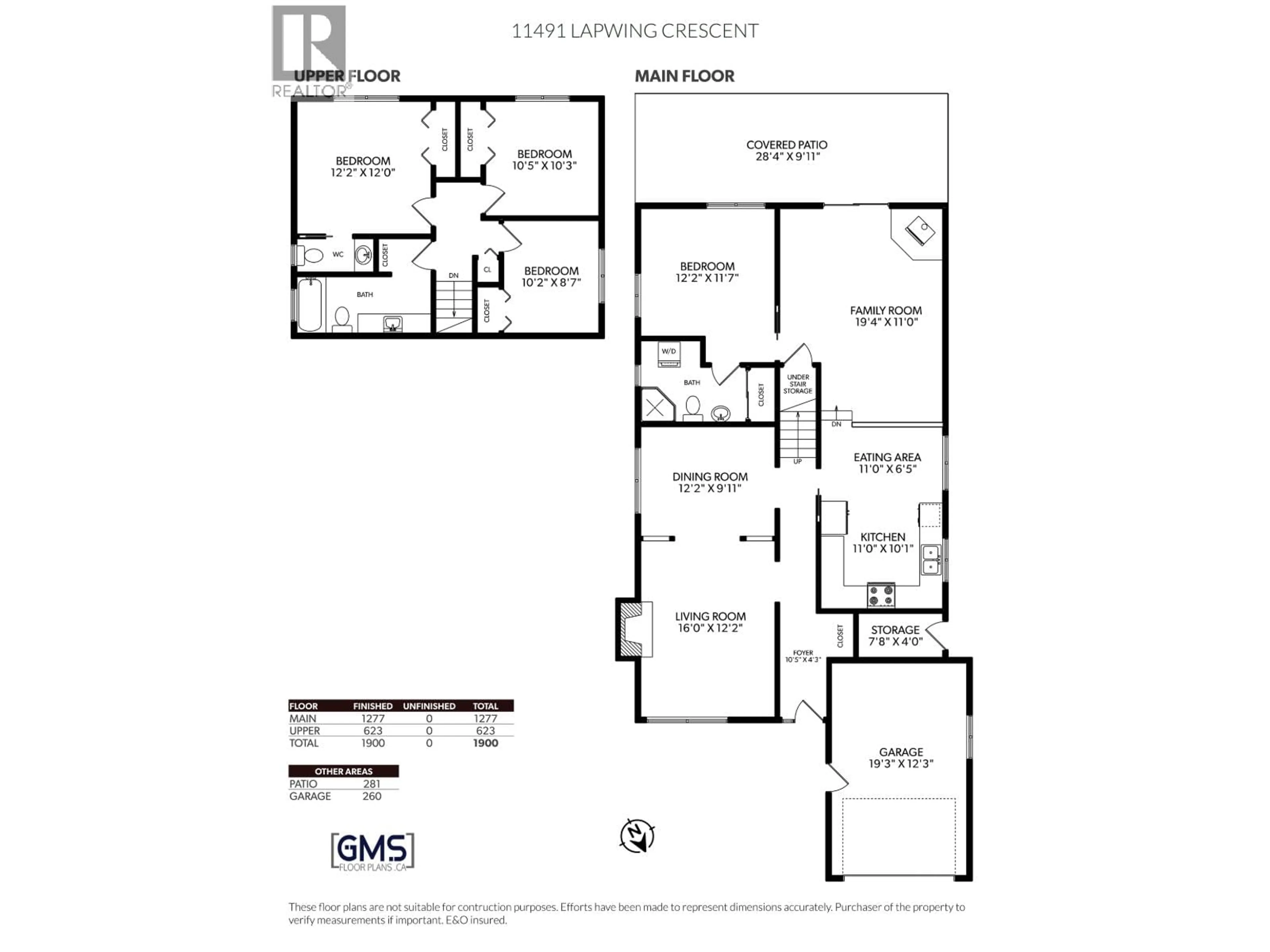Floor plan for 11491 LAPWING CRESCENT, Richmond British Columbia V7E4E8