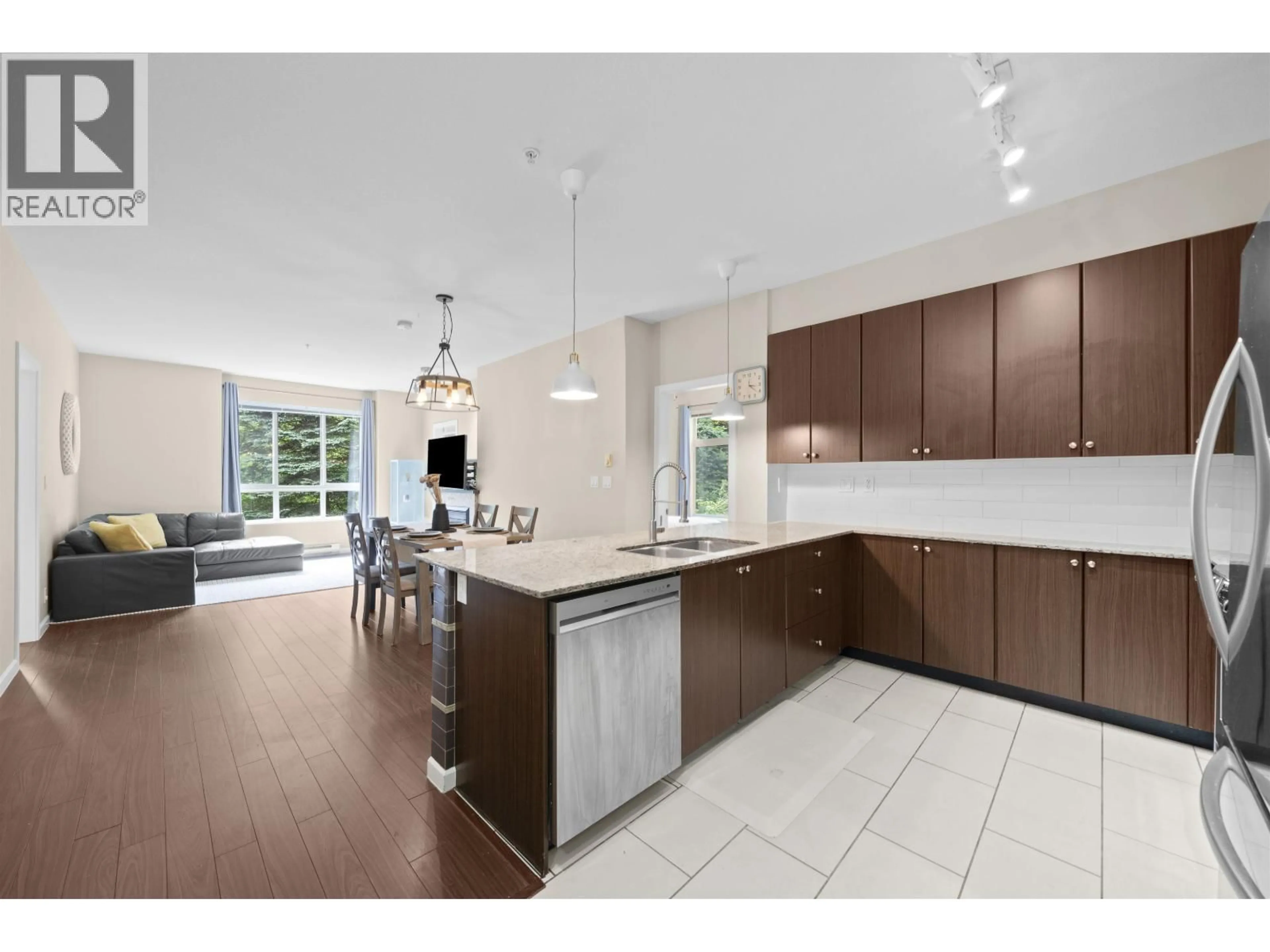 Open concept kitchen, ceramic/tile floor for 209 - 270 FRANCIS WAY, New Westminster British Columbia V3L0C3