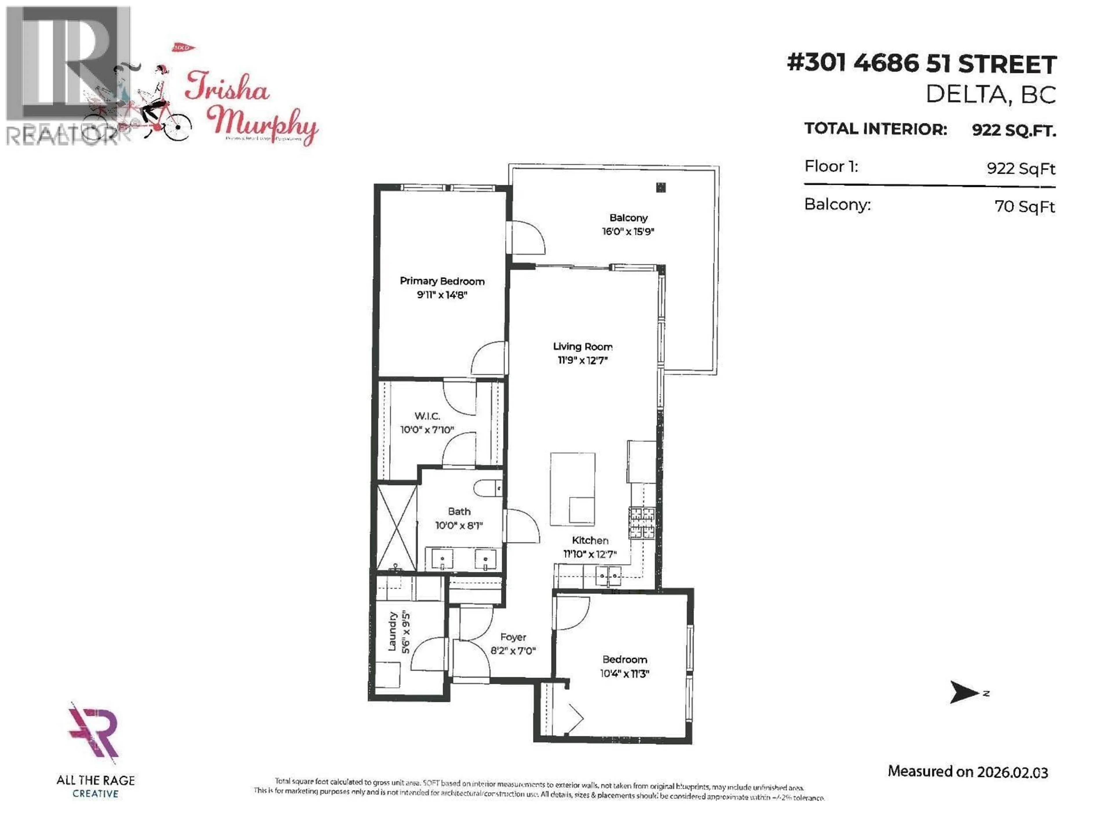 Floor plan for 301 - 4686 51 STREET, Ladner British Columbia V4K0E5