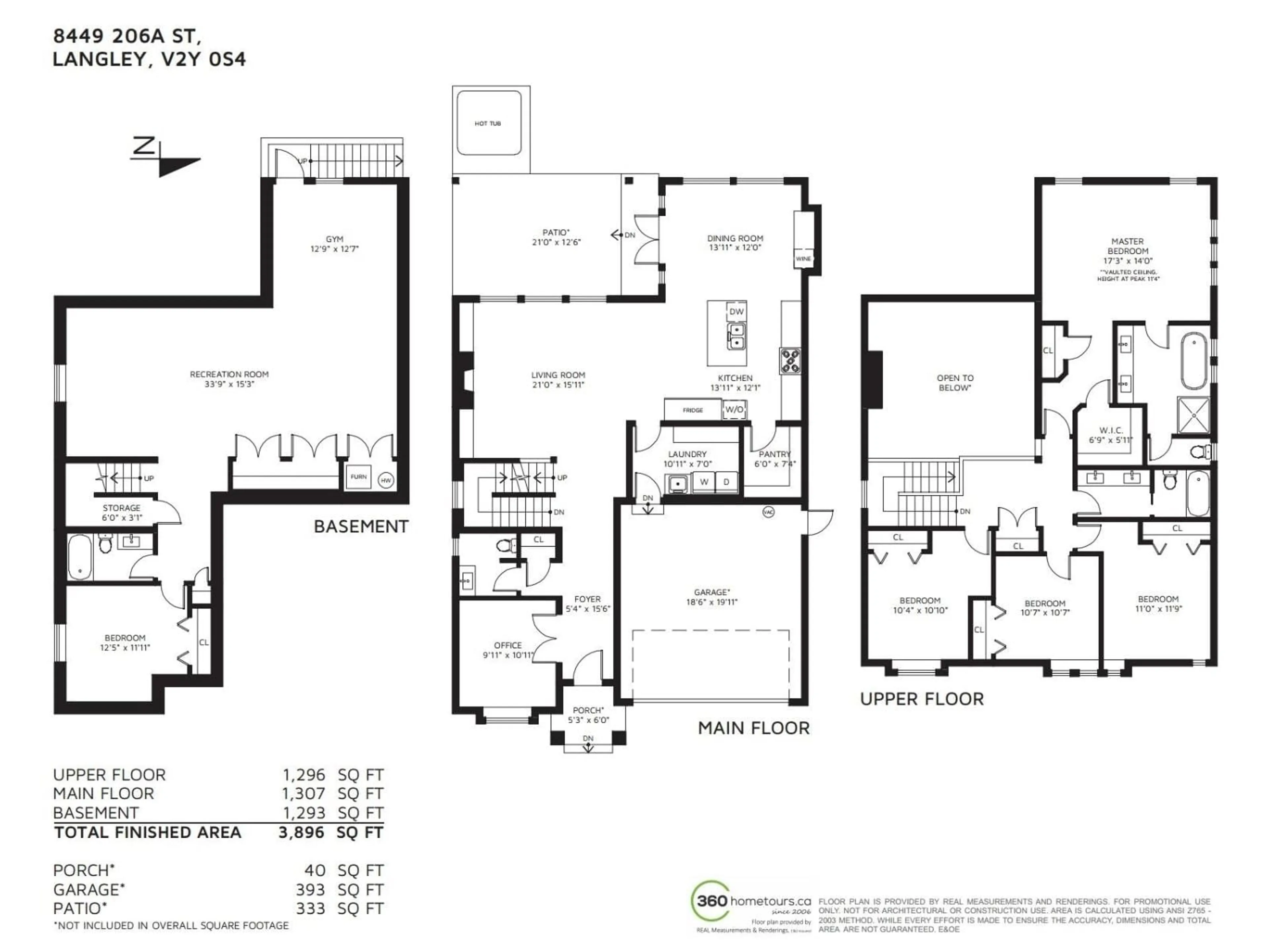 Floor plan for 8449 206A STREET, Langley British Columbia V2Y0S4