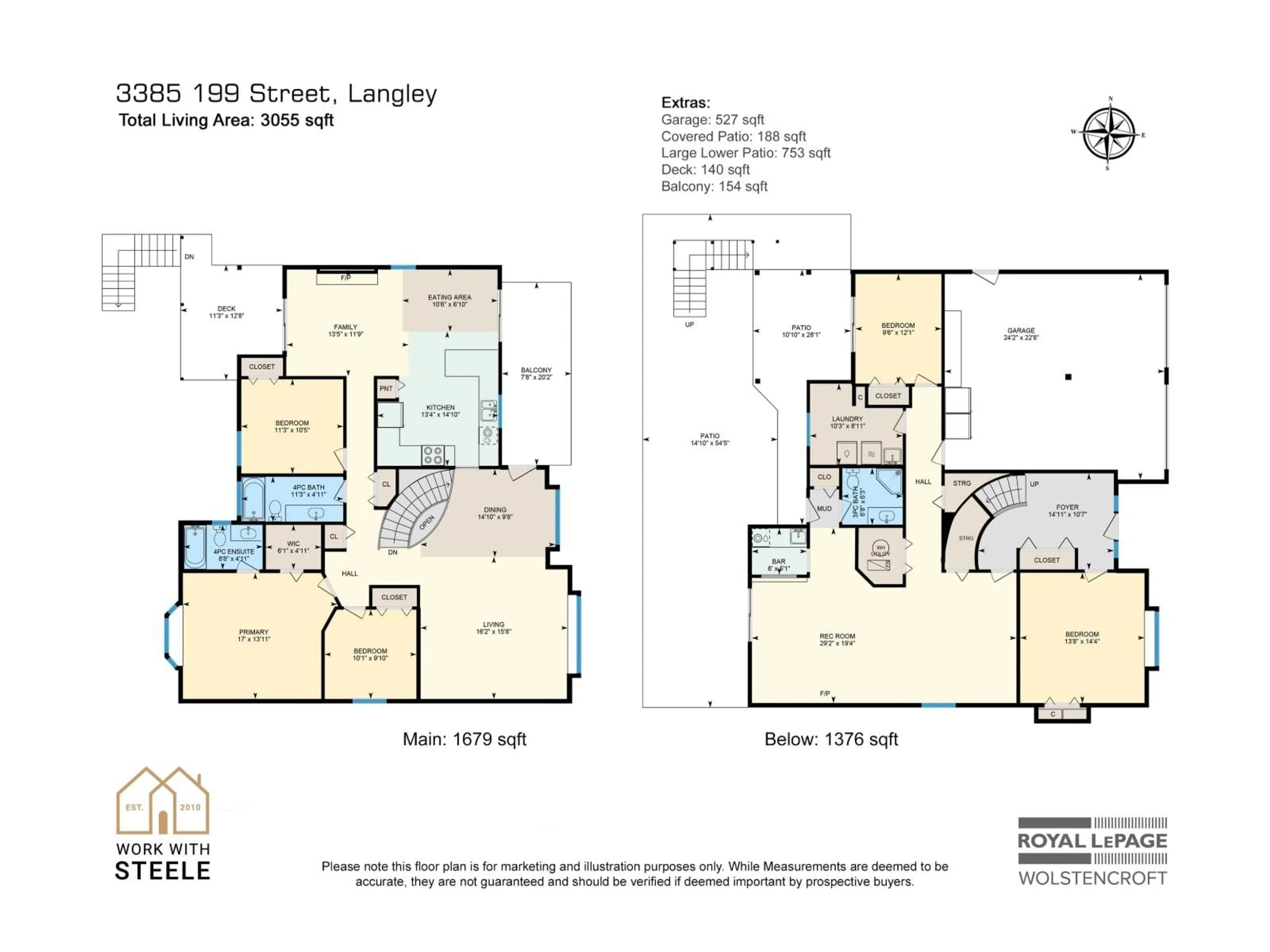 Floor plan for 3385 199 STREET, Langley British Columbia V3A1H7