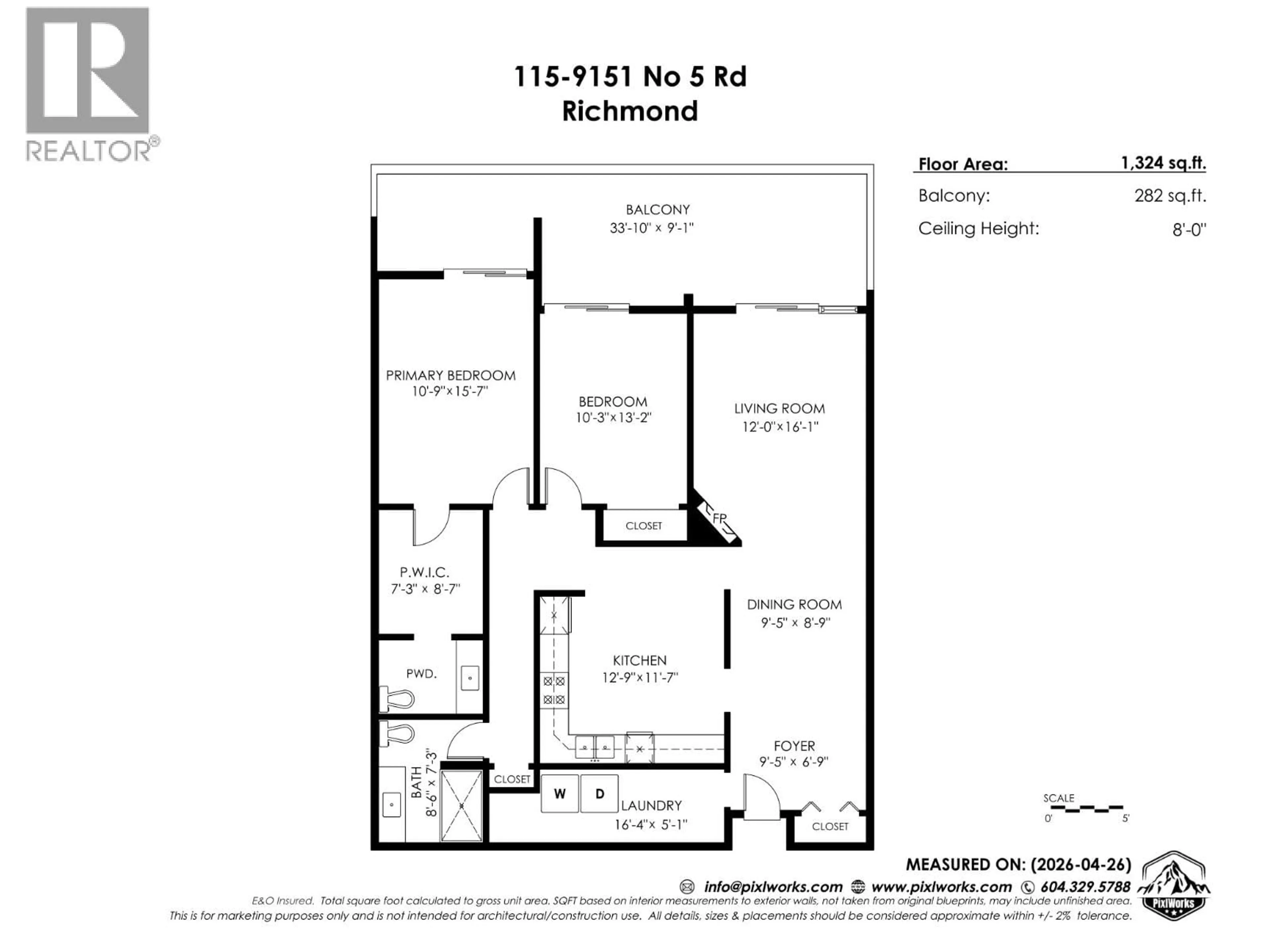 Floor plan for 115 - 9151 NO. 5 ROAD, Richmond British Columbia V7A4T9
